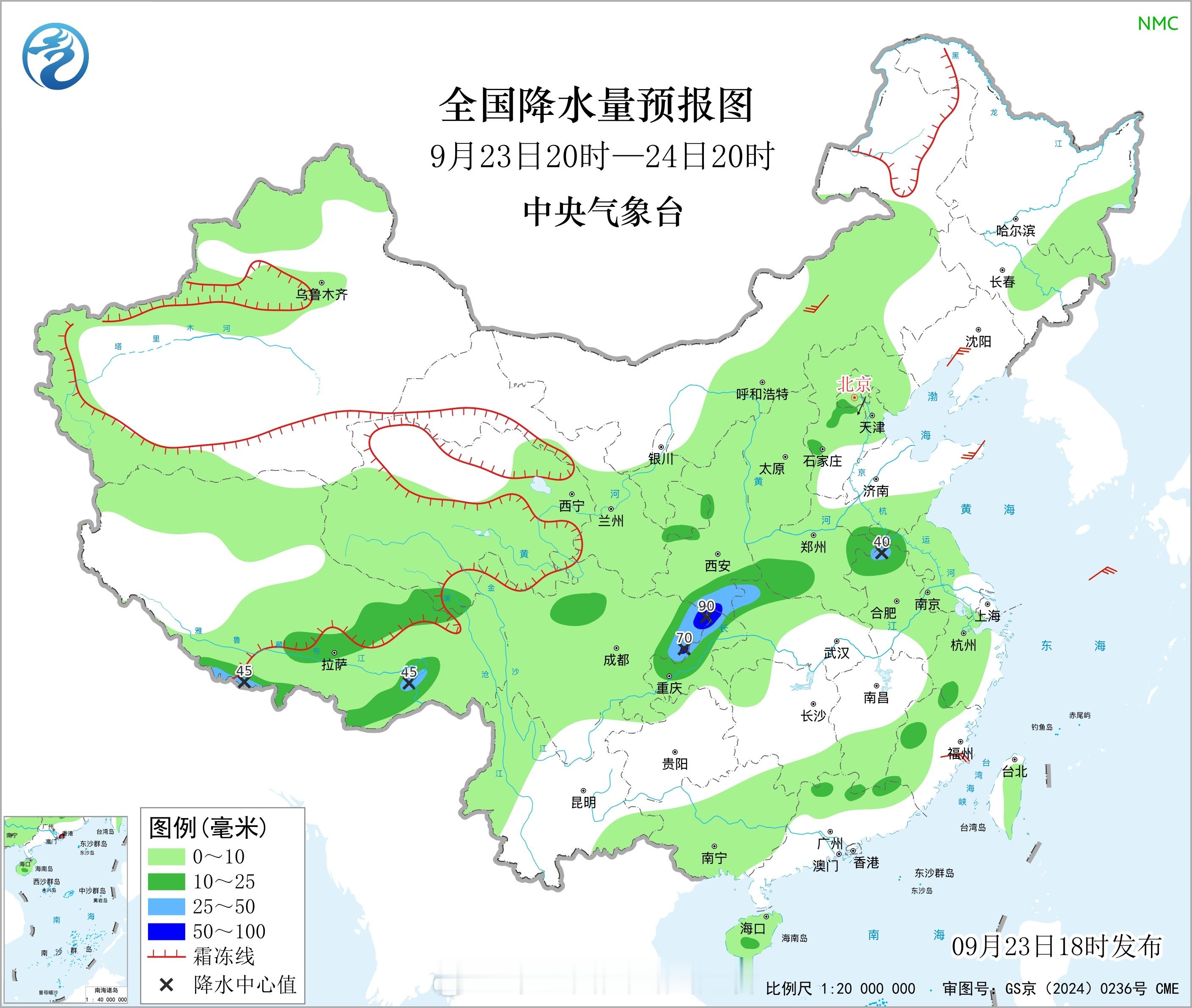 未来一周，华西秋雨继续发力，秦岭淮河沿线成为主力军。 ​​​