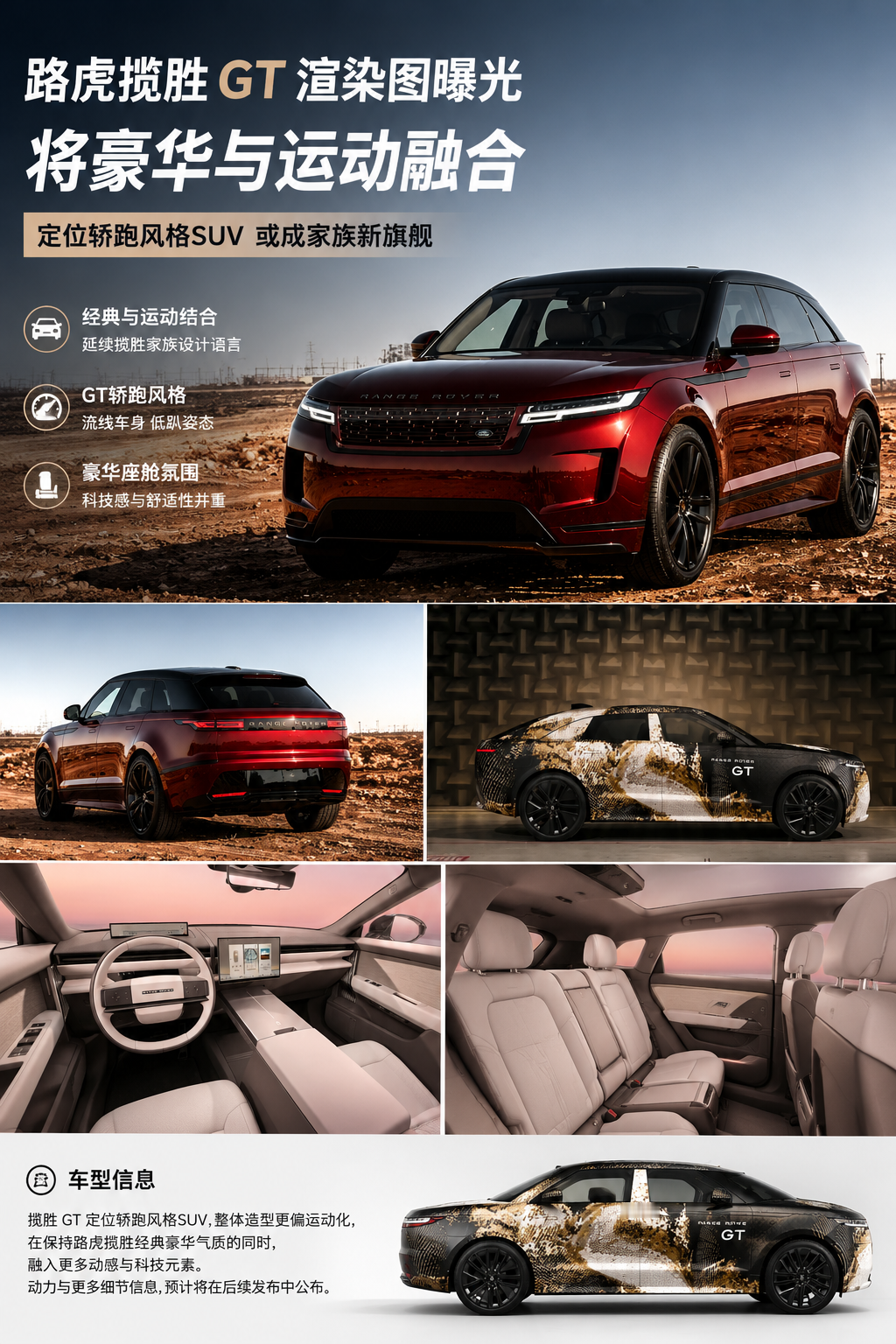 轿跑SUV！？路虎揽胜GT渲染图曝光