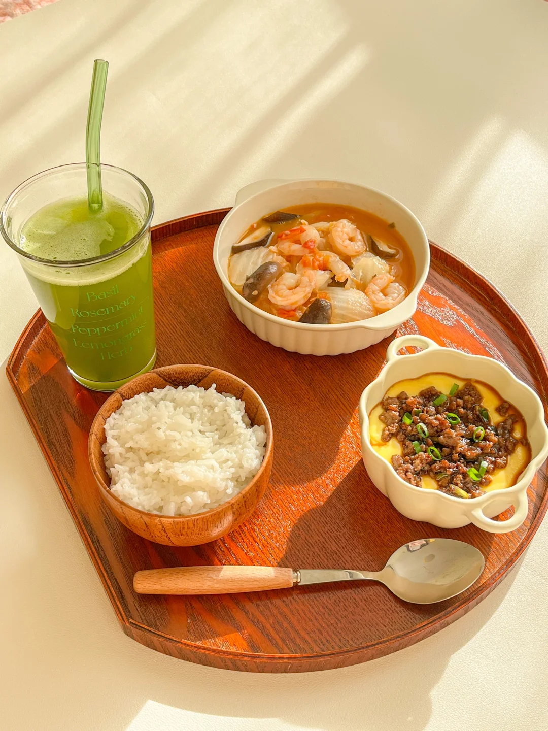 一人食｜蔬菜汤🥢肉末蒸蛋｜年后就吃的清淡点