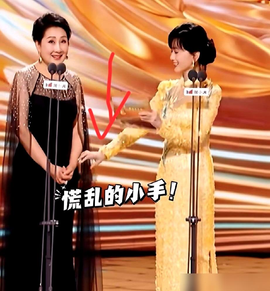 赵雅芝、张凯丽在台上拆开信封，里面是张白纸。全场安静了一秒。
第33届金鹰奖，最佳女主角开奖，节目组玩了个沉浸式。台上信封空的，真名单藏在台下六个提名女演员椅子底下。宋佳、闫妮、吴越她们自己翻出来，宋佳拿的奖。
张凯丽在台上打圆场，说跟赵雅芝同台紧张，你有法术，我没有。赵雅芝接话聊艺术常青。台下