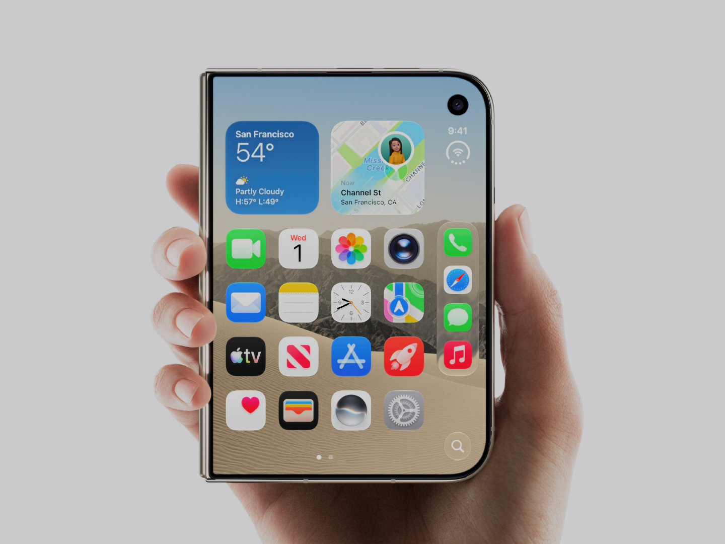 好久没看到这么
眼前一亮的Apple产品了
iPhone Duo折叠屏
机身看起来超精致
屏幕看起来超清晰
动画看起来超流畅
UI交互重新设计
第三方App适配良好
希望不要超过1万五啊！
#苹果发布会##iPhoneDuo# ​