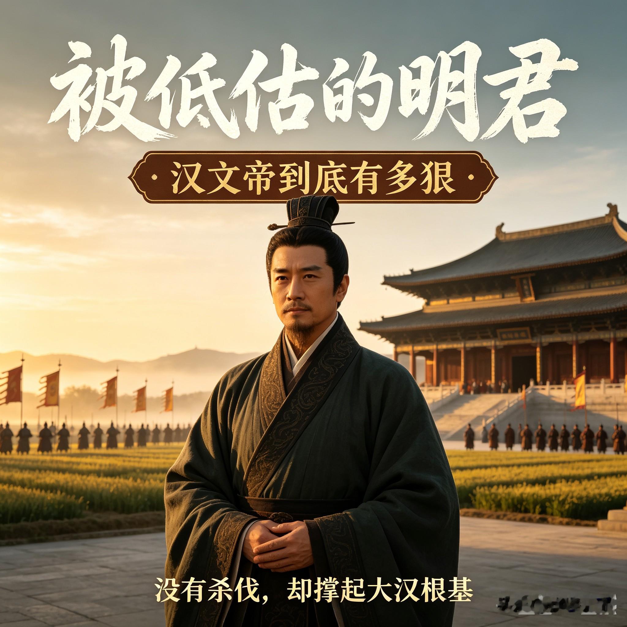 西汉的后续帝王：汉文帝

史上最被低估的千古明君！没杀伐、没传奇，汉文帝凭什么撑起盛世巅峰？
 
在中国历朝历代的帝王榜单里，有个特别“低调”的狠人。
 
论名气，他不如开疆拓土的汉武帝霸气，不如唐太宗耀眼；论传奇，他没有夺嫡宫斗的大戏，没有征战四方的传奇，一生温和内敛、不善张扬。
 
可熟读历史的