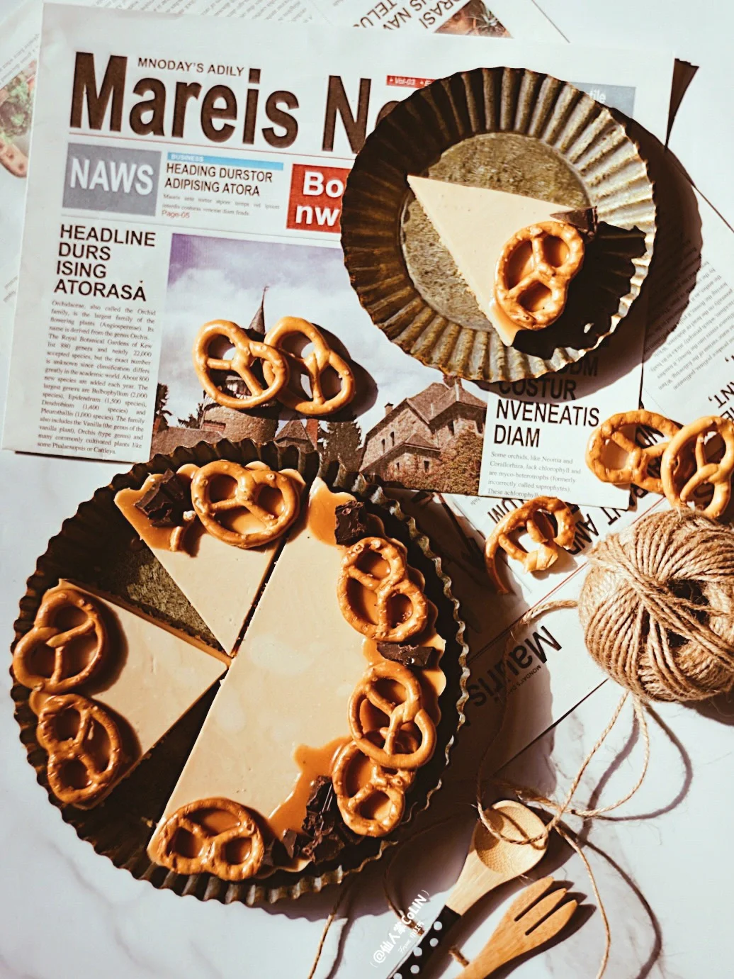 免烤箱🔘高颜值法式甜品🌊海盐焦糖芝士塔