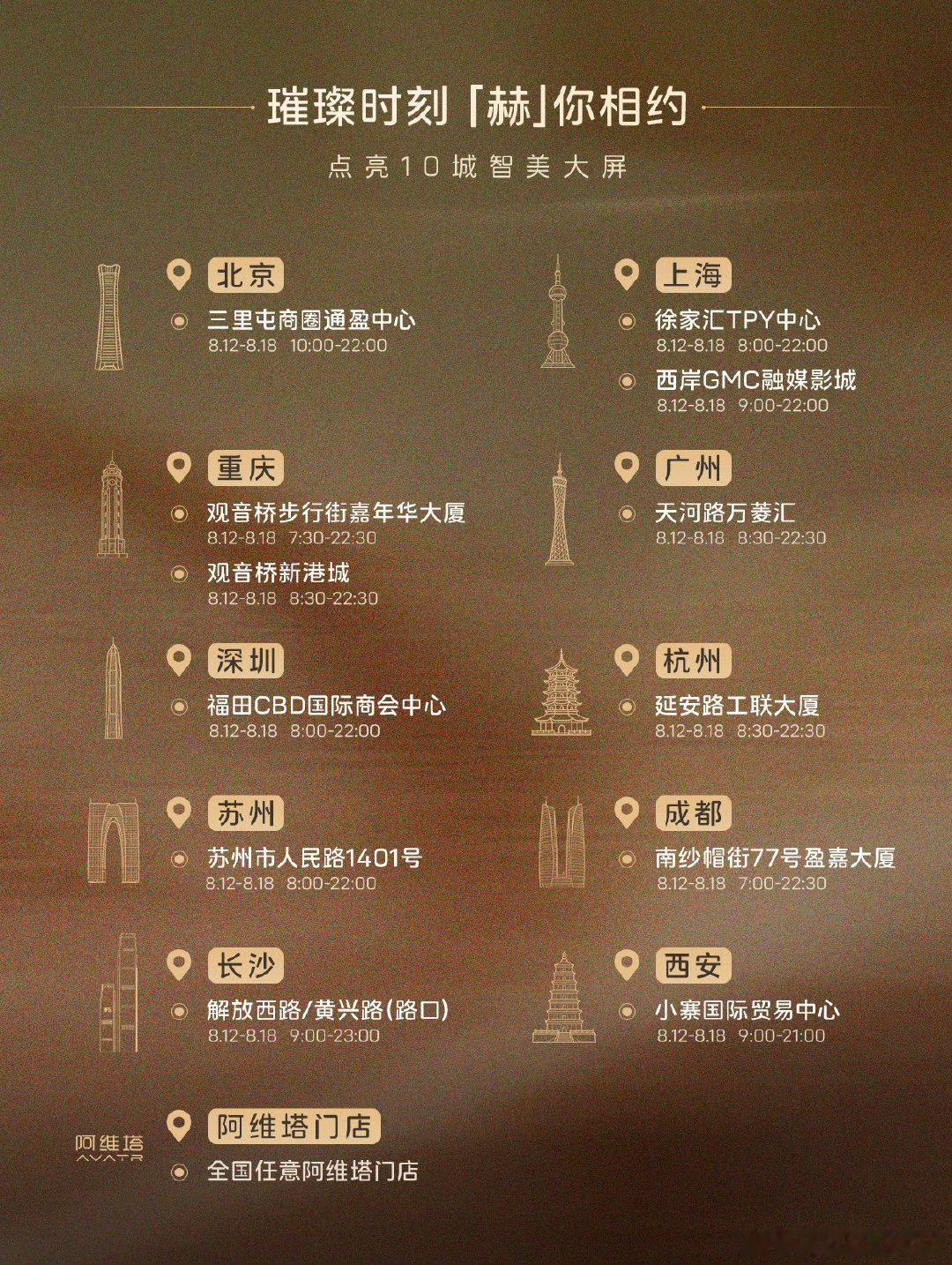 张凌赫霸屏十城，大屏幕太吸睛
 
阿维塔07L上市，张凌赫拿下全国十城地标大屏。
夜晚街头一眼就被帅到，这颜值配豪车，谁看了不心动？难道还不被狠狠种草嘛！

#阿维塔07L全新上市##阿维塔张凌赫##长安汽车# ​