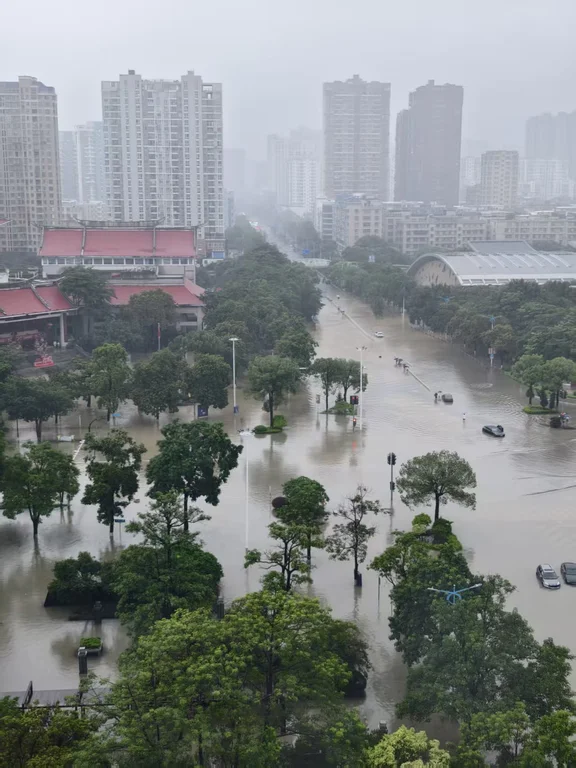 台风暴雨，这场景我只在电视里见过