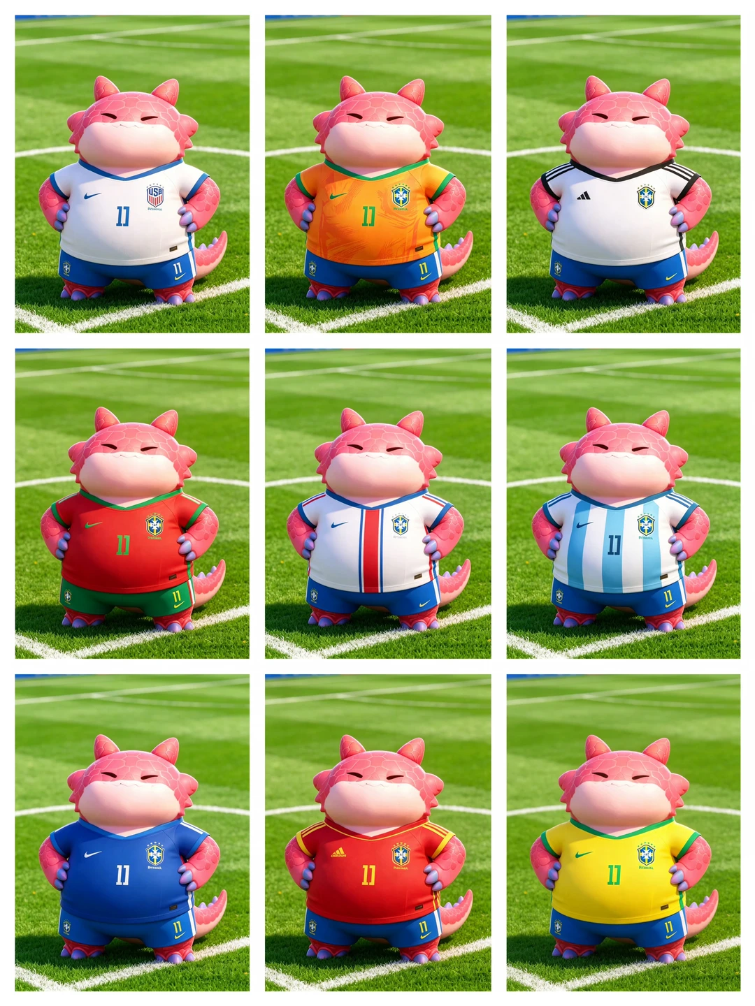 球场限定粉色小胖龙！⚽️