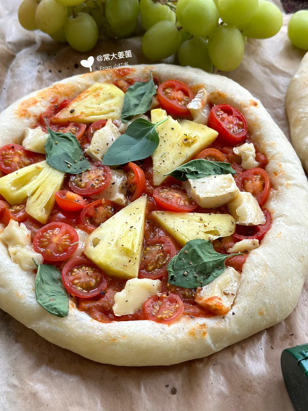 在家做意式披萨 | 免揉、免酵种🍍🧀