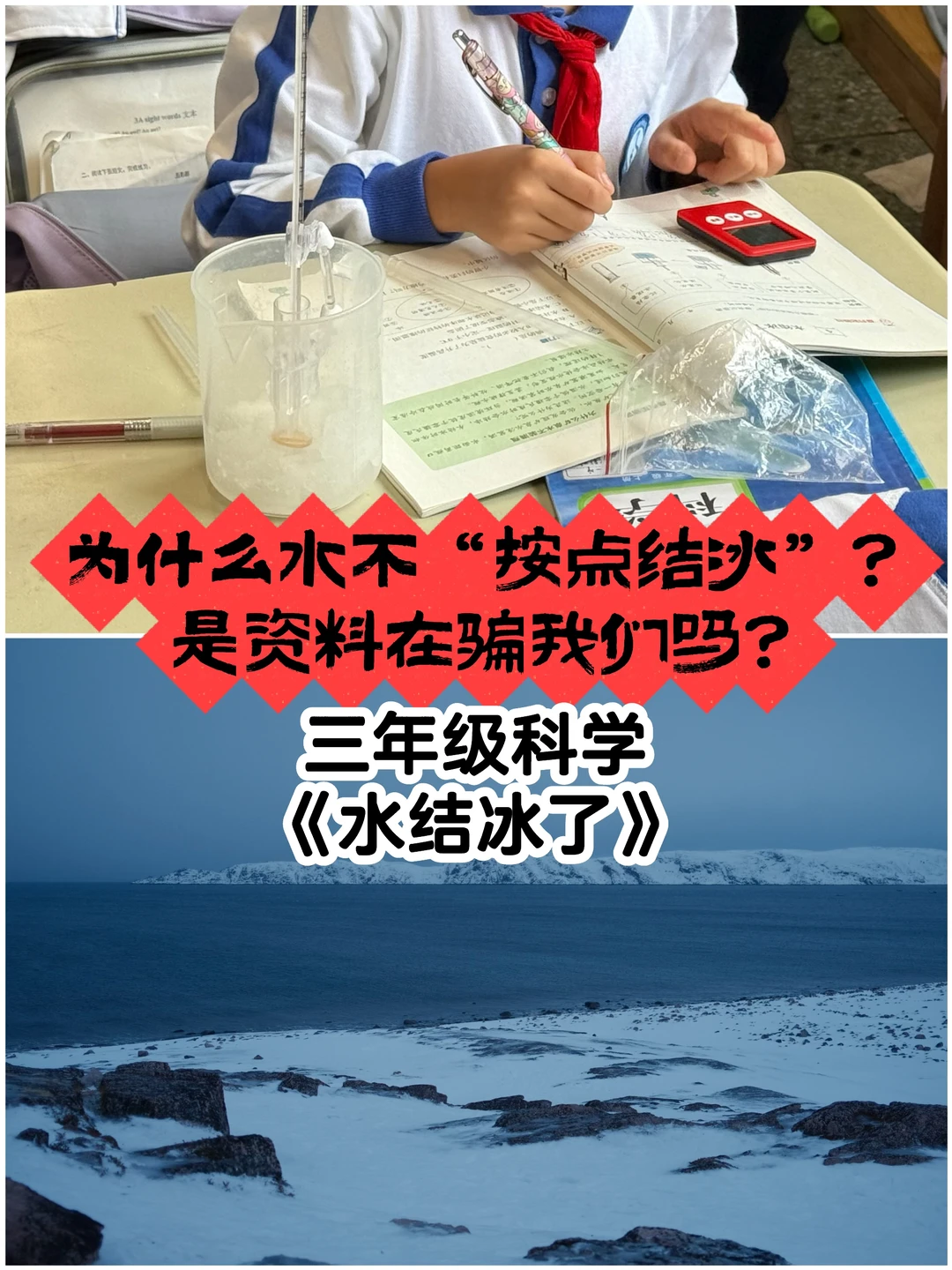 大自然用了和你们相似的方法，【阻止水结冰】