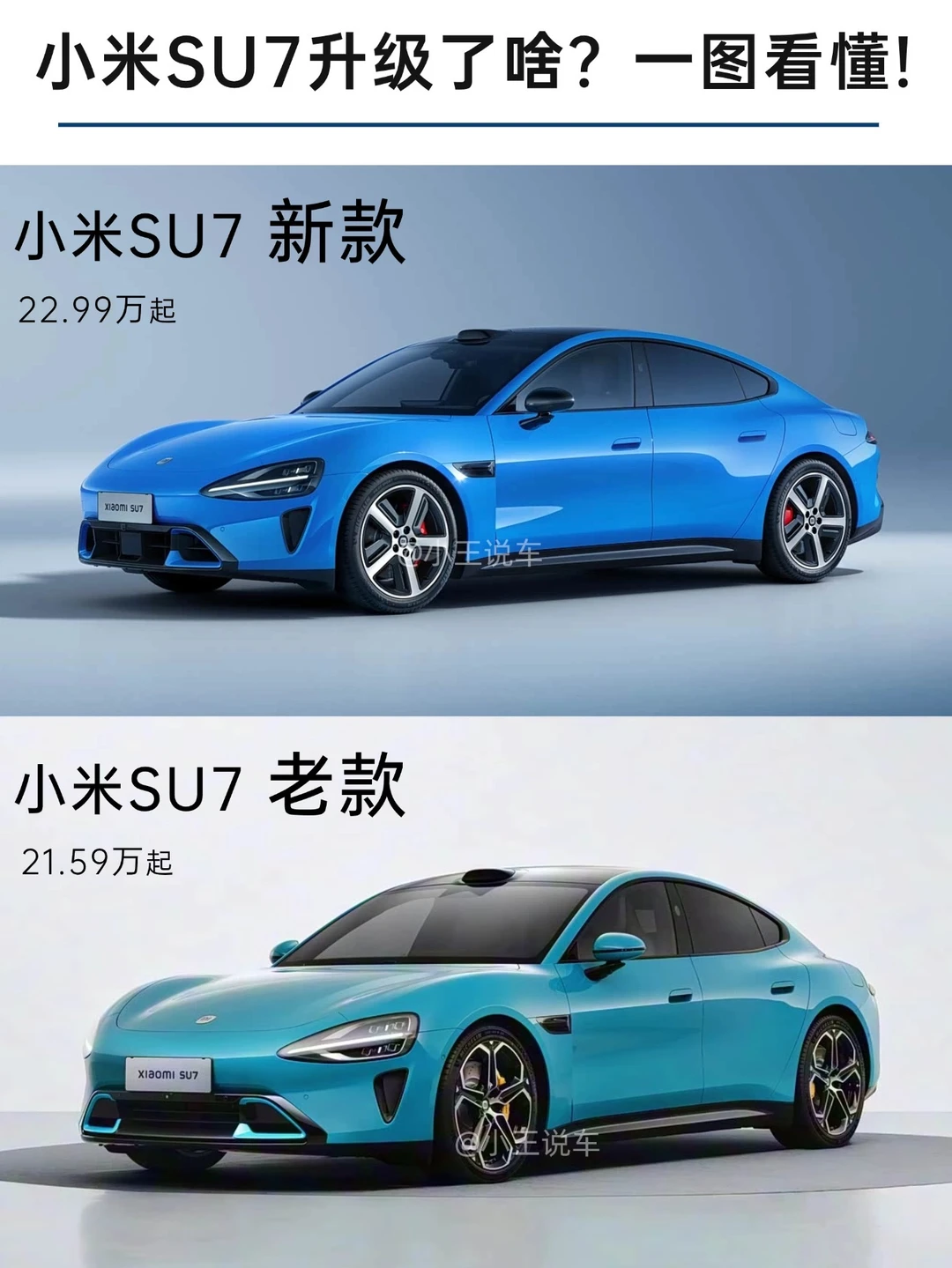 一张图看懂｜小米SU7升级到底改了啥？