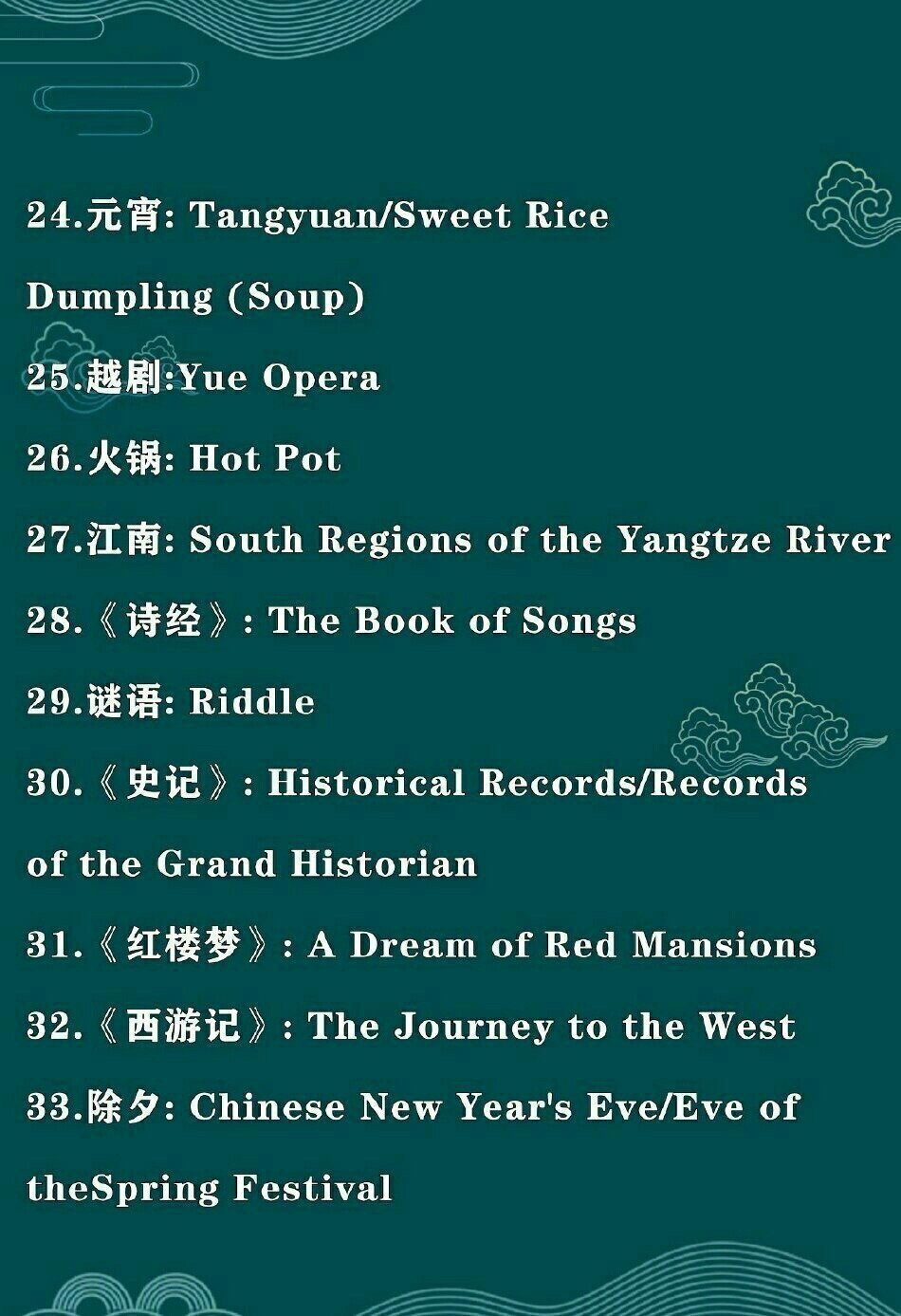 写作翻译必背，中国传统文化翻译！ ​​​