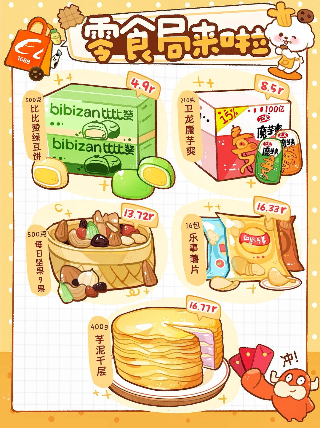 零食局来啦！爽吃各种零食才花2️⃣位数