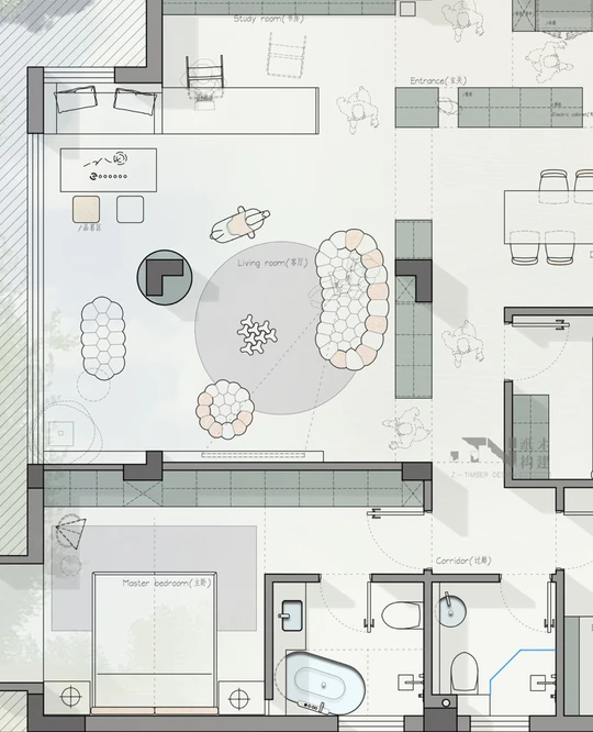 114㎡经典户型改造｜想要加一个浴缸🛀