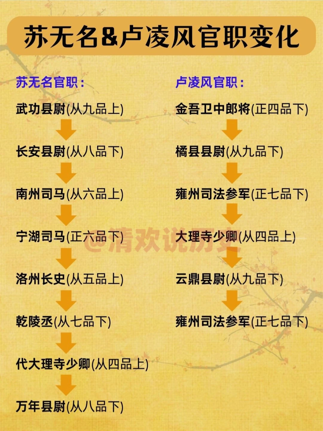 唐诡中‼️苏无名和卢凌风官职变化如何？