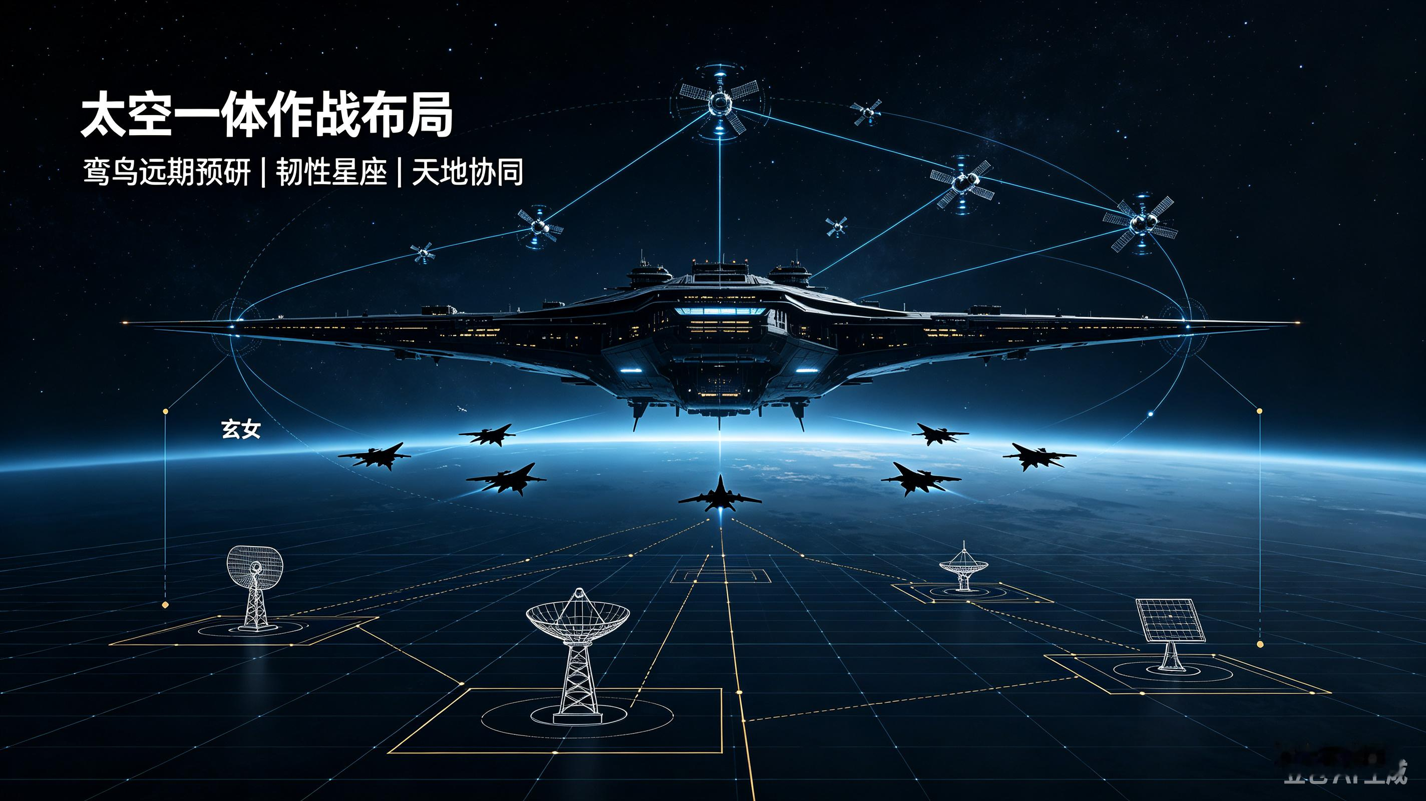 太空一体作战布局：把鸾鸟空天母舰纳入远期预研，为空天征程铺路
 
很多讨论把太空博弈简单理解成比拼卫星、反卫星武器，其实太空一体作战，本质是一套天地联动的体系工程。不是单独造几件杀手锏，而是一步一步搭起完整生态，兼顾和平利用与国防安全。而鸾鸟空天母舰这个概念，正是这套远期体系里的核心枢纽设想，需要作