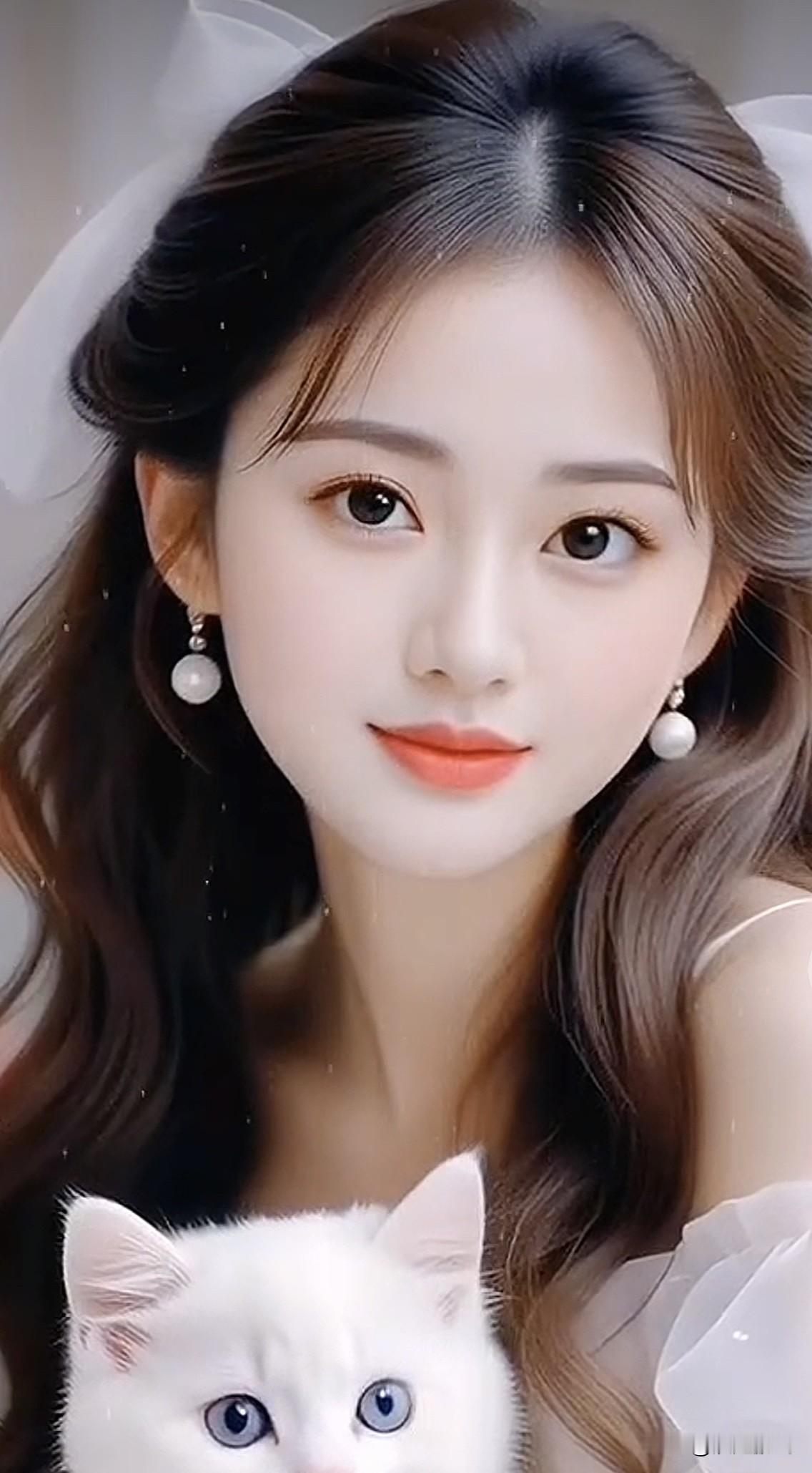 温柔甜美的猫咪与少女，梦幻的氛围，让人心动不已！💖🐱💕