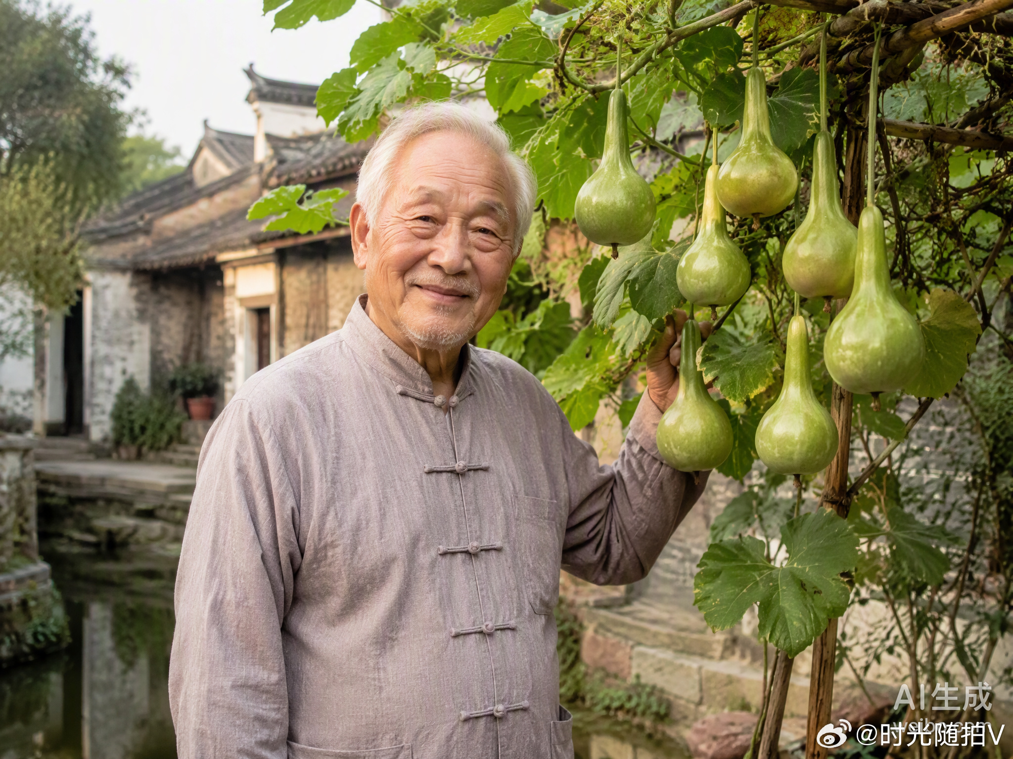 绍兴那位种出7个葫芦的陈爷爷，把葫芦提前摘了。

起初大家都觉得可惜，毕竟这“现实版葫芦娃”的巧合太难得，连文旅部门都出来回应说要把安宁还给老人。其实想想，这才是最温柔的结局。

陈爷爷和老伴是失独家庭，二十多年门庭冷清。因为这7个葫芦，无数游客隔着河喊“爷爷”“奶奶”，老伴哽咽说心被 ​
