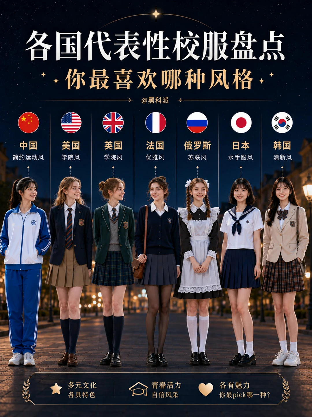 各国校服盘点，你最喜欢哪种风格？