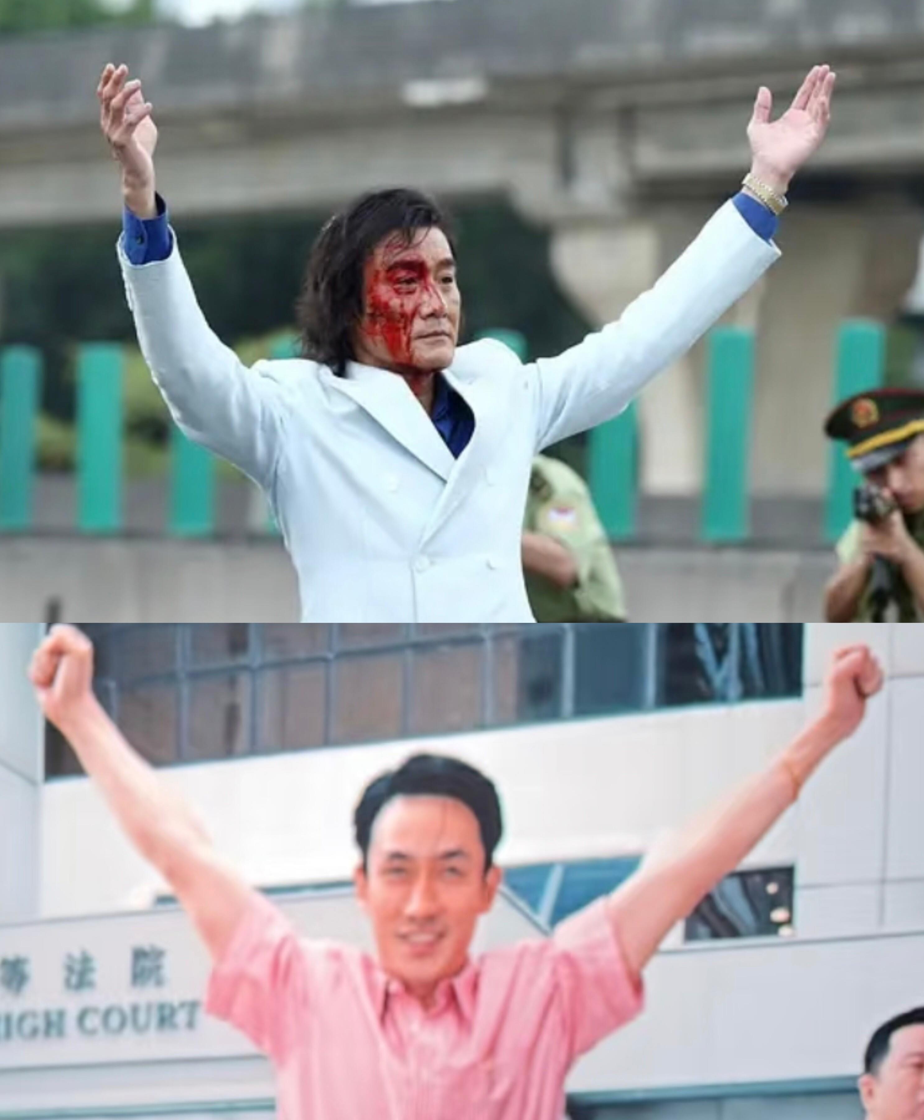 命运回旋镖。
梁家辉接住了。
当年他演的那个狠人干的事，现在有人替他干了，而他自己，换了个位置在那儿坐着。
2019年《追龙2》里，梁家辉演龙志强，原型就是张子强，戏里绑澳门富豪要二十亿。他把那种阴沉狠劲儿演得入木三分，王晶都夸他这版不拍嚣张，就拍骨子里的冷。
今年《空枪》上映，好家伙，梁家辉演富商
