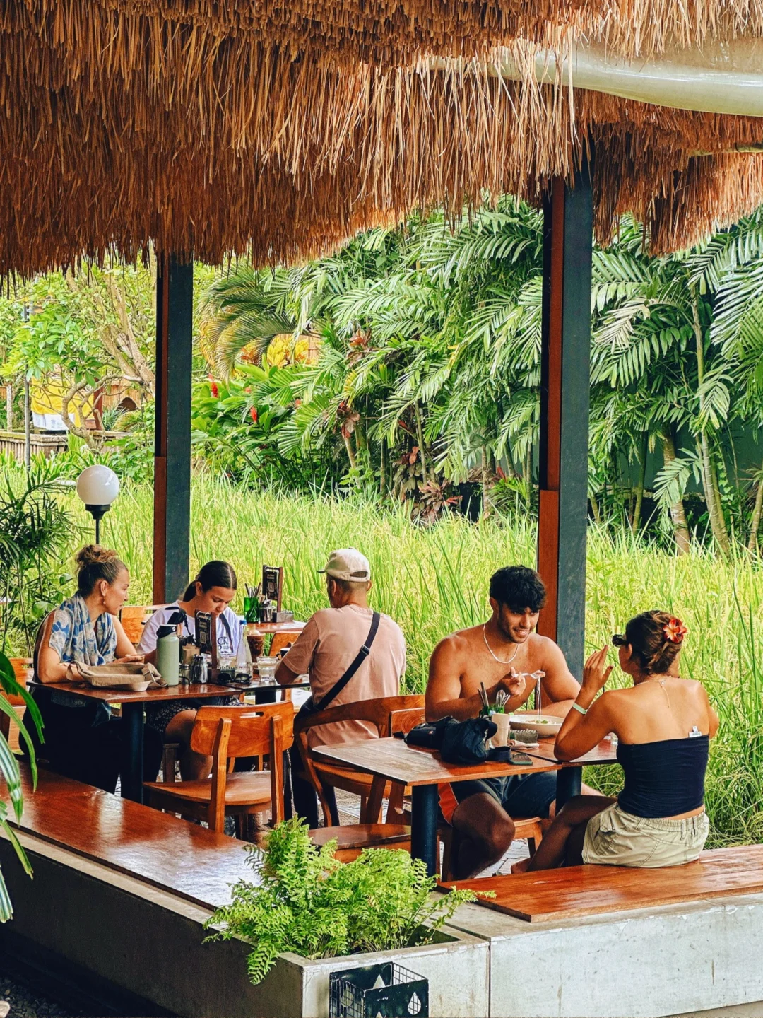 巴厘岛🍃个人觉得无法超越！最美5家稻田餐厅