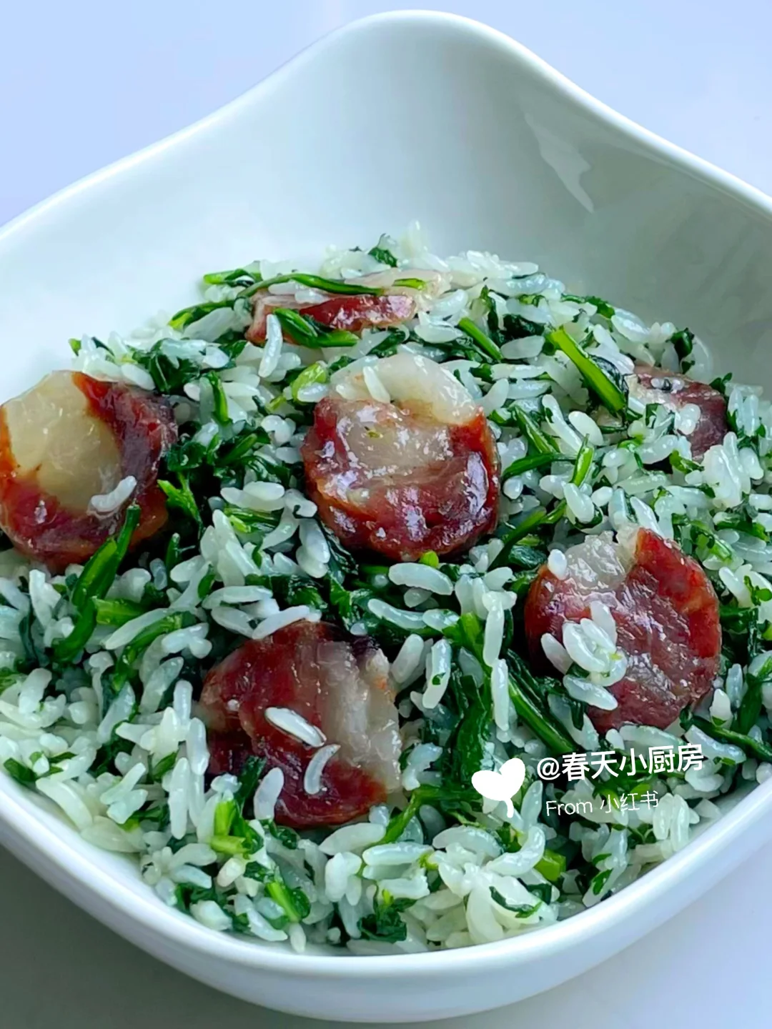 巨香！零失败茼蒿菜饭🔥一锅出太绝了‼️