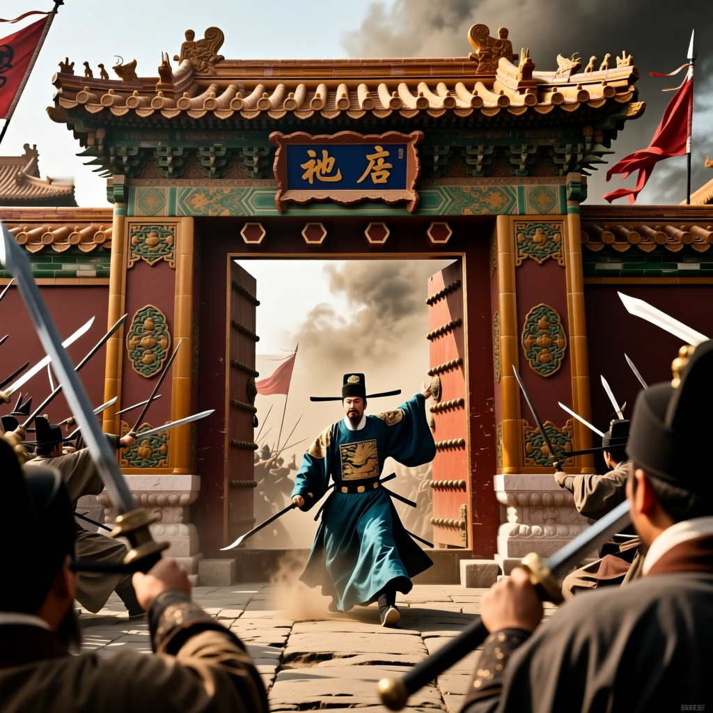 当然，让我们穿越回明朝，聊聊这场堪称“史上最硬核复职”的政变——夺门之变。它像一部反转不断的宫斗剧，主角是两位皇帝：被俘归来的“前任”朱祁镇，和正在上班的“现任”朱祁钰。

起因：一场“旅游”引发的惨案

故事得从1449年的“土木堡之变”说起。明英宗朱祁镇听信太监王振忽悠，非要御驾亲征打瓦剌，结果