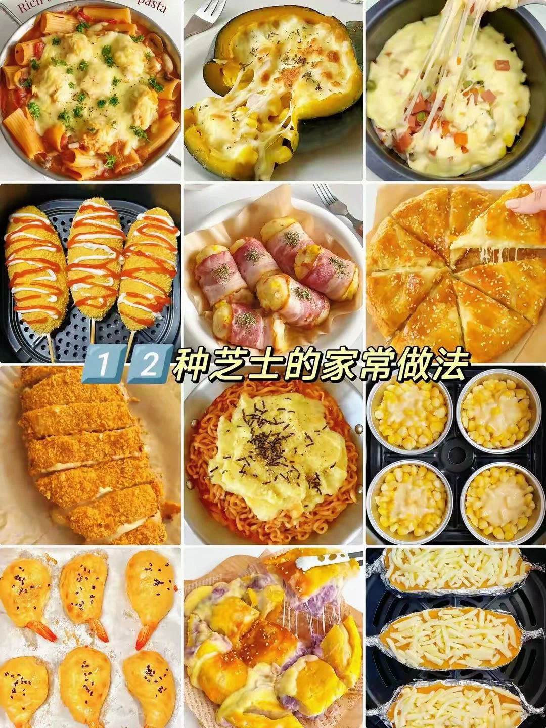 12种芝士的家常做法、巨好吃的芝士美食