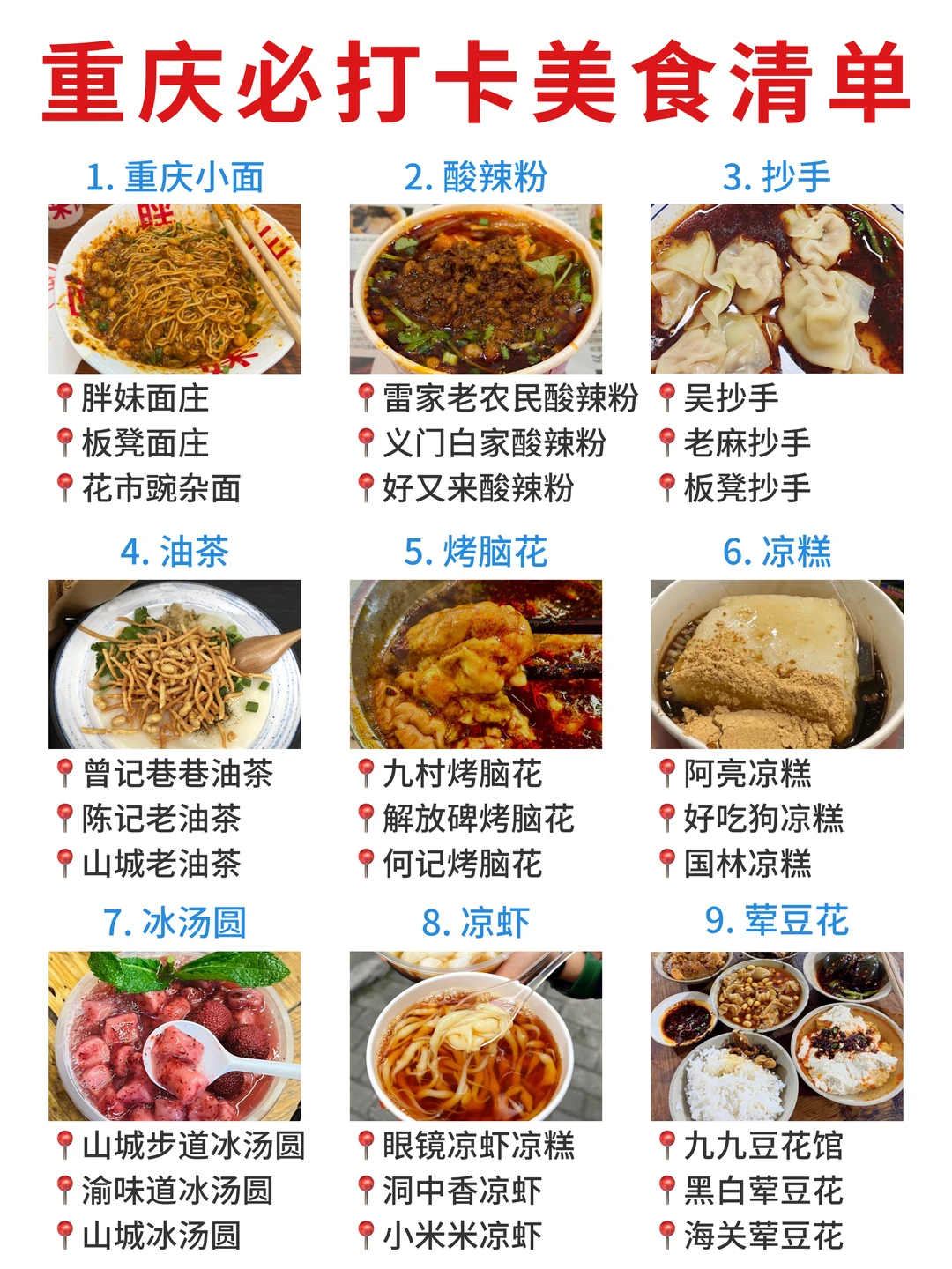 重庆土著私藏必吃清单🥳 吃货们快存下