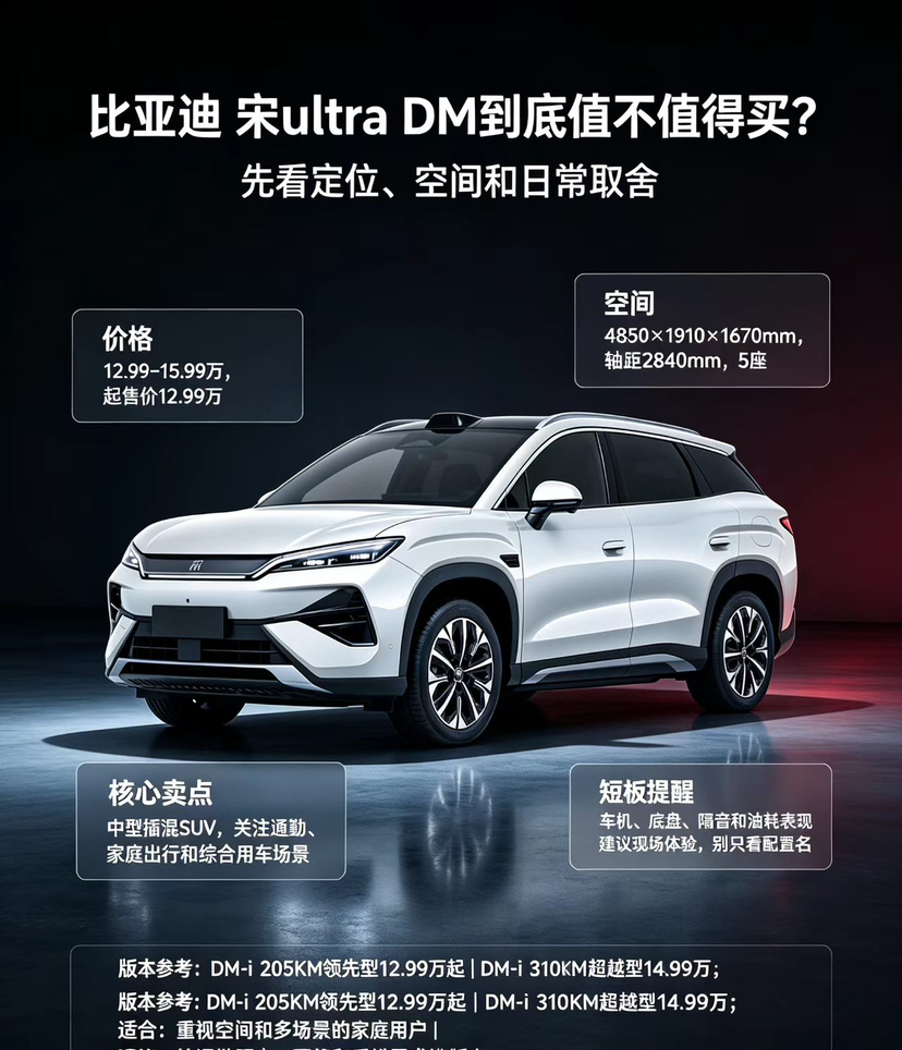 宋Ultra DM值不值得买？看完不纠结