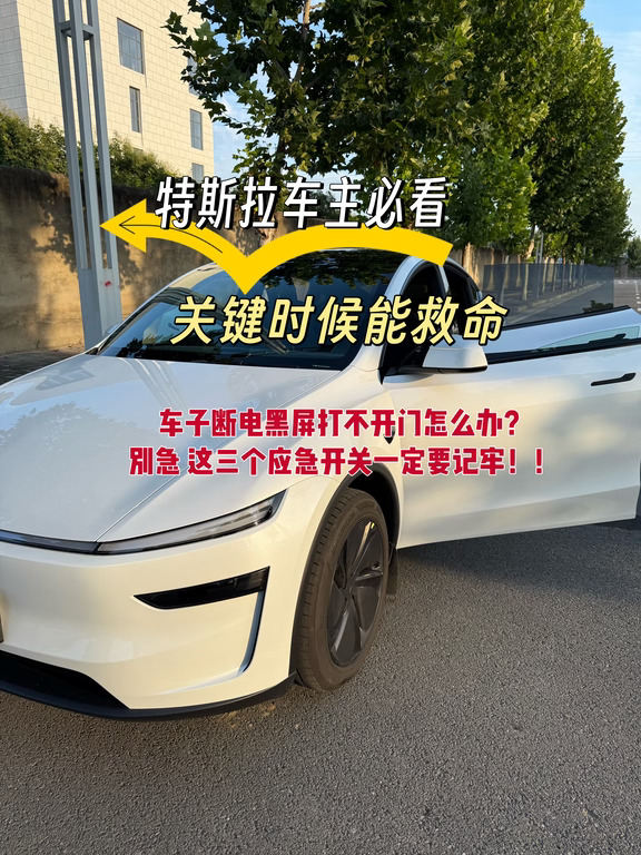 特斯拉车主们，一定要把这几个应急车门开关记牢，关键时候真的能派上用场！ #特斯拉安全性 #实用用车小妙招 #汽车应急功能 #用车知识分享 #特斯拉