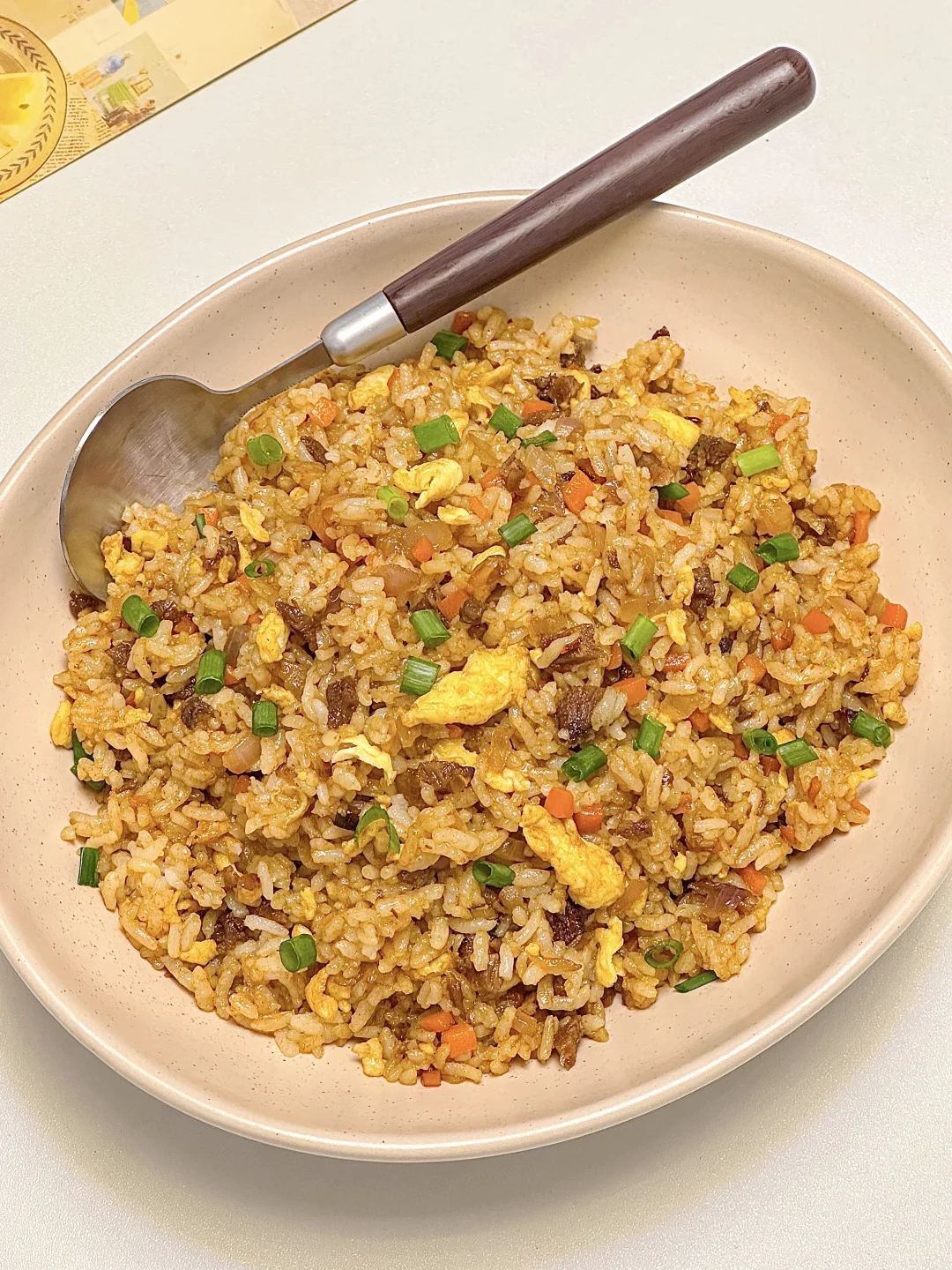 好吃到光盘‼️牛肉干炒饭这样做太香啦~