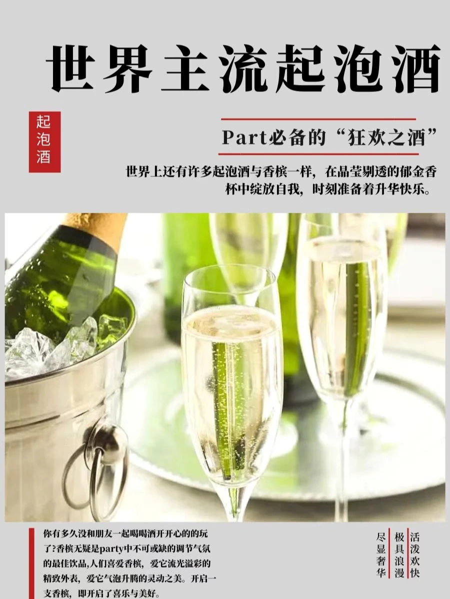 吐血整理❗️|世界主流起泡酒（合集篇）