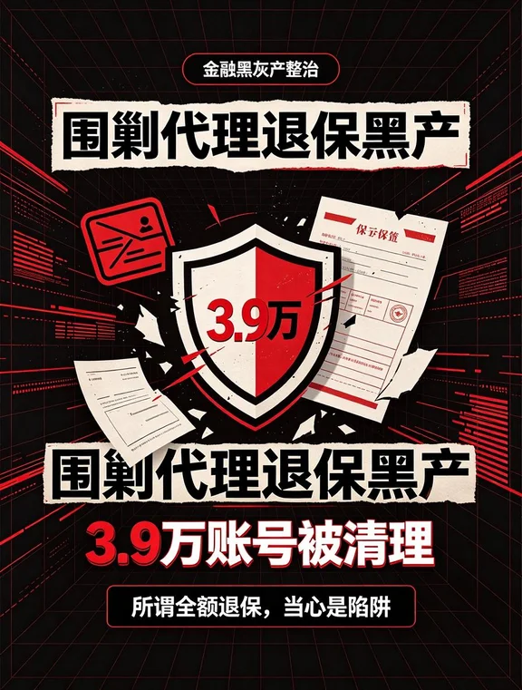 退保黑产猖狂，3.9万账号被清理