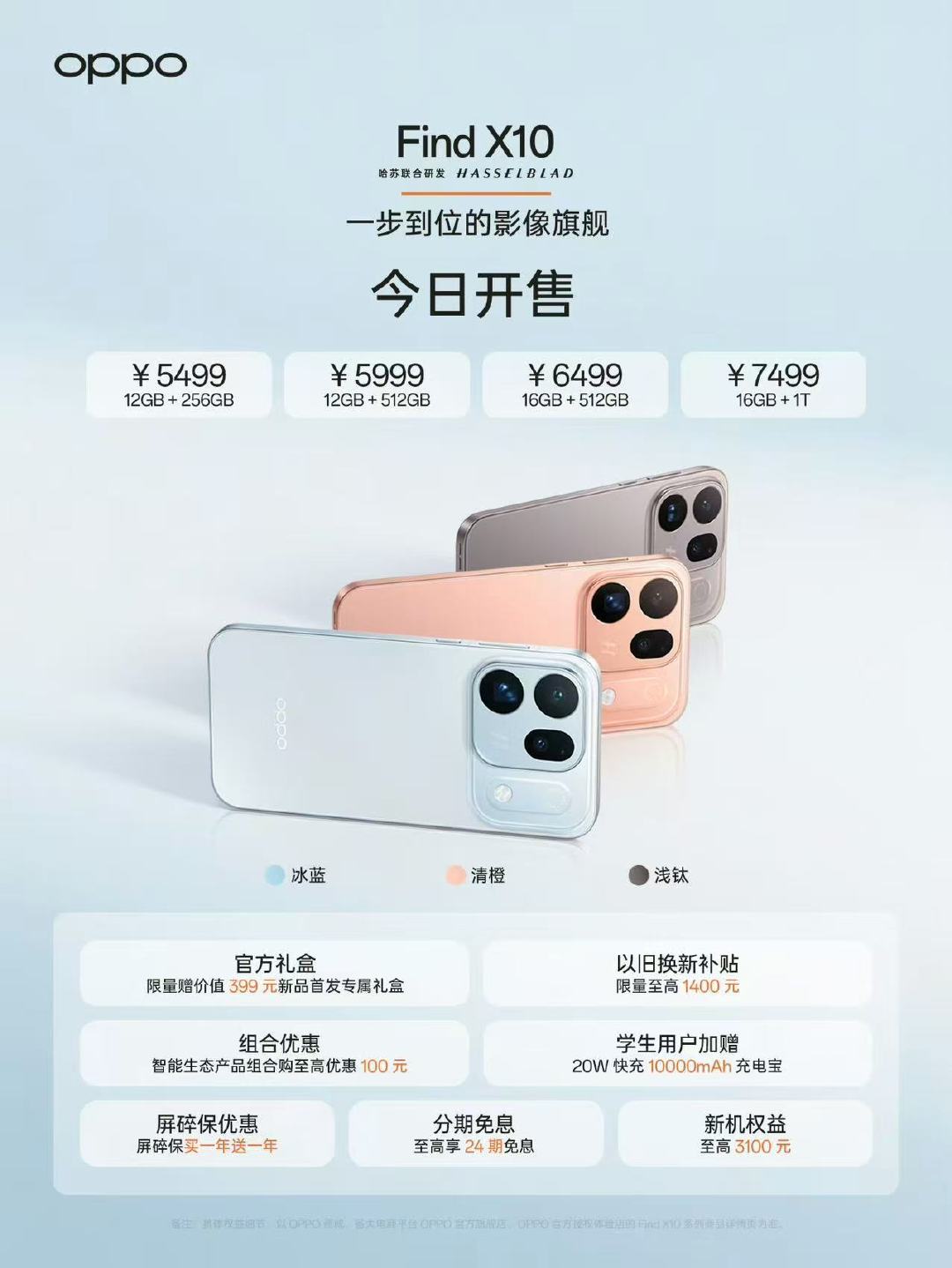 #OPPO Find X10#系列今天全渠道正式开售，3款新机都很能打，价格也很美丽，你会买哪一款？ ​