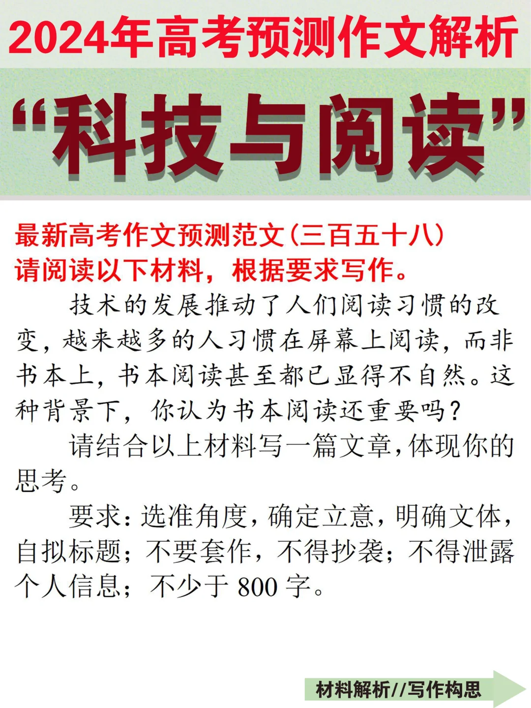 宝子们，这篇作文会写了吗