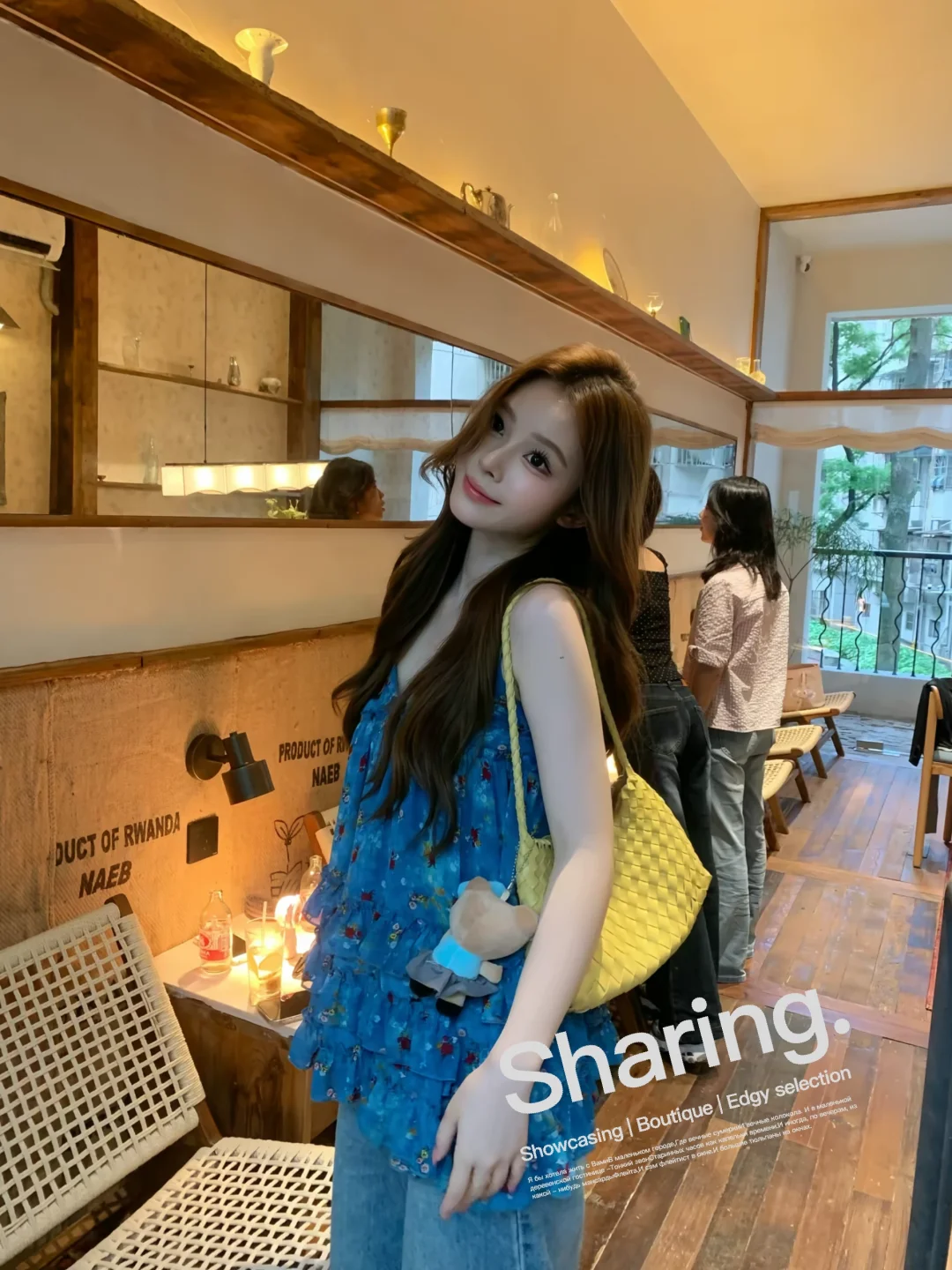 甜美小蓝裙谁不爱呢～