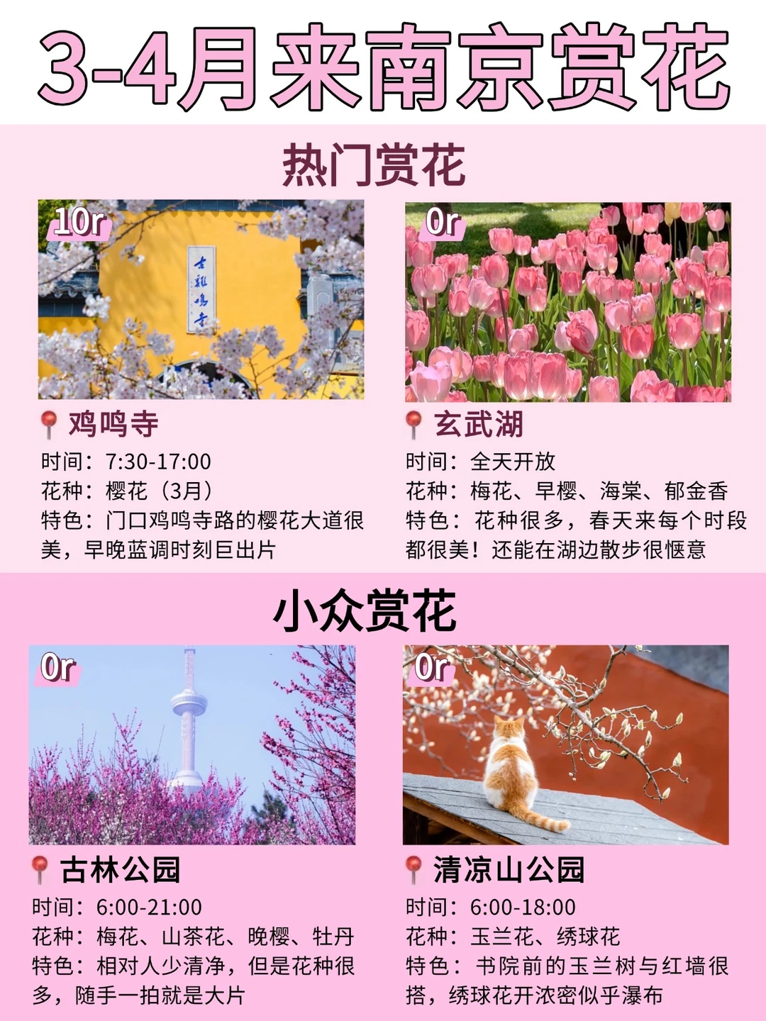 3-4月🌸来南京不赏花＝白来!😭超全攻略