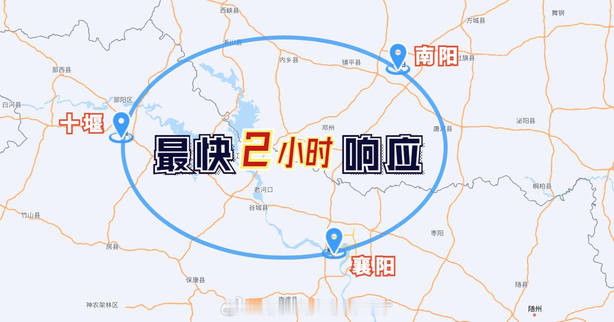 #应急要闻# 【#鄂豫3市建立跨区域应急物资协同保障机制#】山水相连的襄阳、南阳、十堰近日共同签订跨区域应急物资协同保障机制：今后任何一地受灾提出申请，5.9万件（套）抢险救灾物资最快2小时跨省启运响应。

襄阳、南阳同处南襄盆地，一盆跨两省，汉江自十堰奔襄阳而下，唐白河自南阳蜿蜒入汉——上 ​