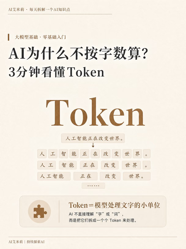 AI为什么不按字数算？3分钟看懂Token