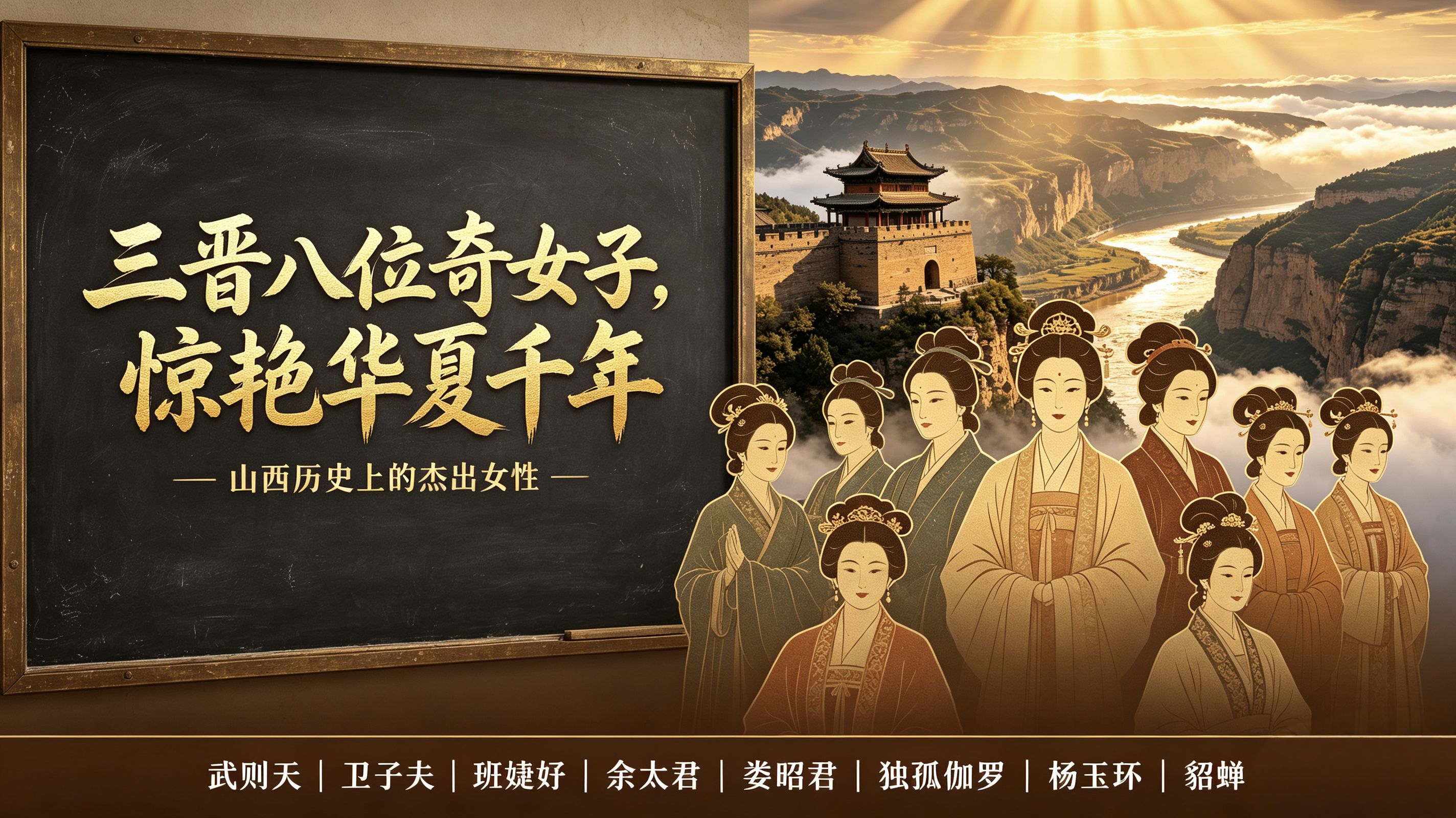 千万别再以为，山西只出名将、名臣！翻开历史你会发现：山西自古盛产奇女子，个个惊艳千年，撑起半部华夏史！
 
今天盘点山西史上最强杰出女性阵容，每一位都是千古留名、气场十足！
 
第一位，武则天，山西文水人
中国五千年历史上唯一正统女皇帝。
打破世俗桎梏，登基称帝，开创殿试、设立武举、广纳贤才知人善任
