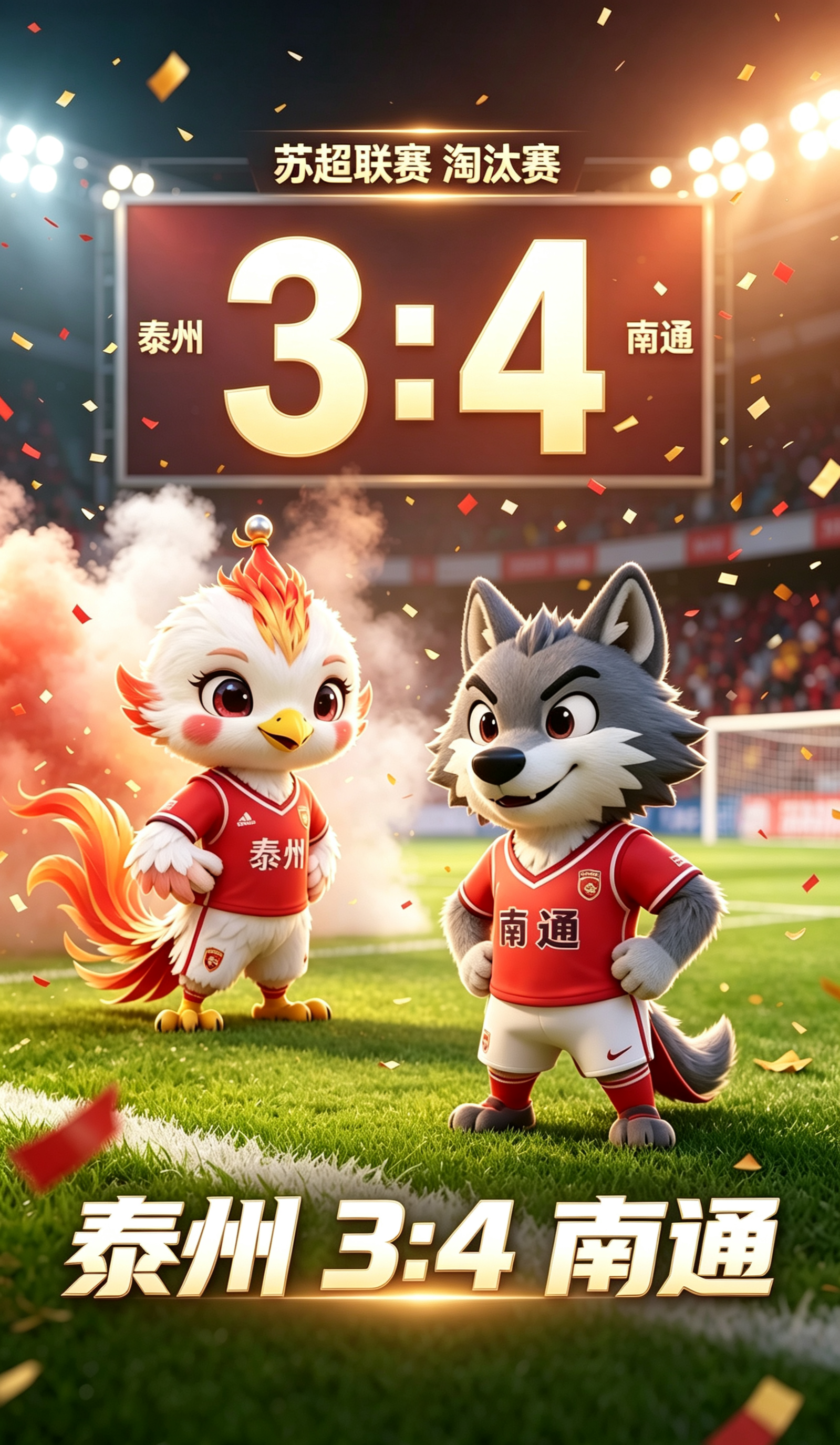 开局连丢2球！南通上演大逆转，4:3险胜泰州拿下首回合

苏超联赛淘汰赛首回合上演精彩对攻大战！泰州对阵南通，一场跌宕起伏的进球大戏让球迷直呼过瘾。
 
比赛开局阶段，泰州队迅速进入状态，连入两球取得领先，南通队一上来就陷入被动局面。但南通将士没有慌乱