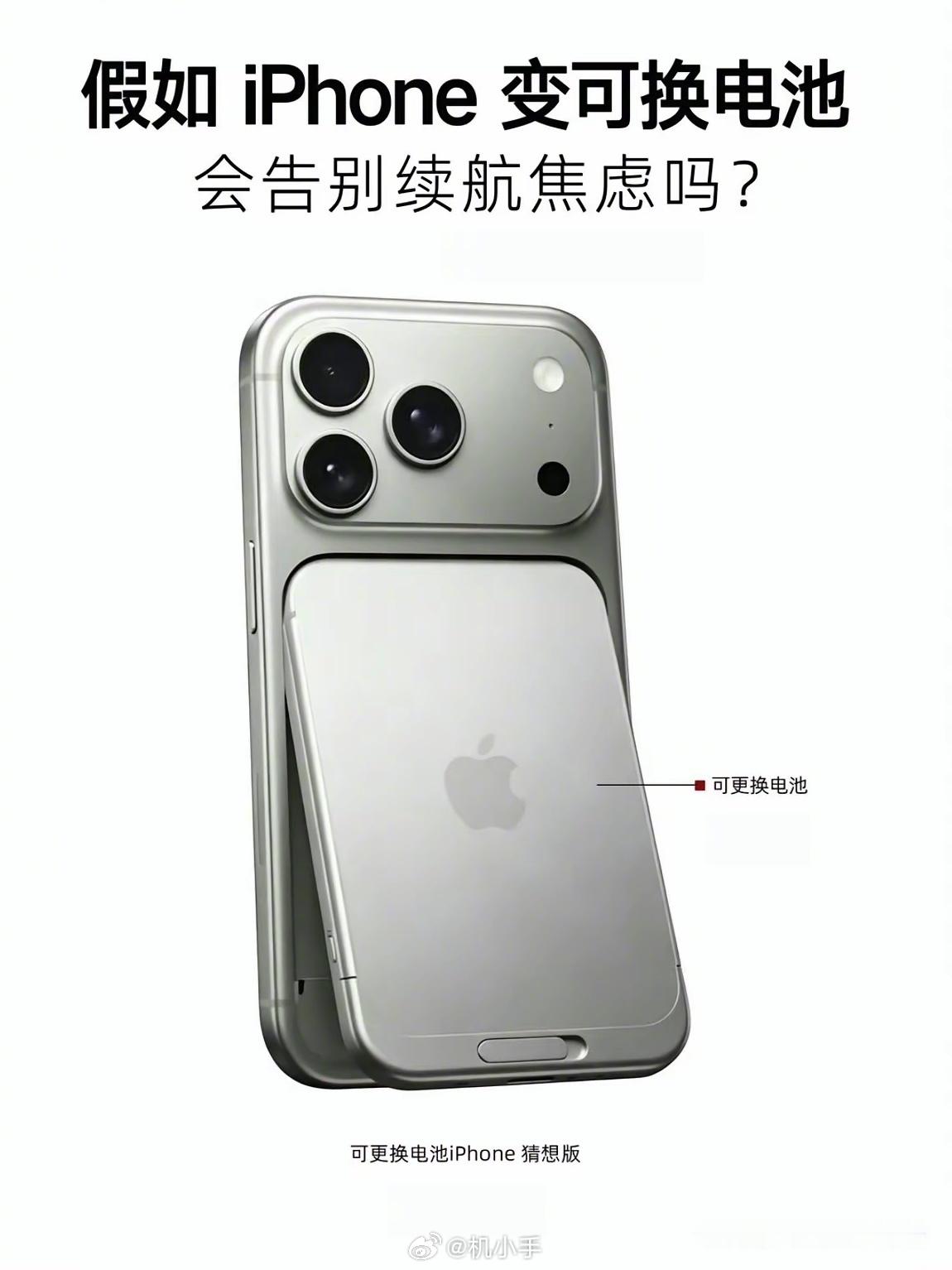 假如iPhone支持可换电池，你还会有续航焦虑吗？（图源网） ​​​
