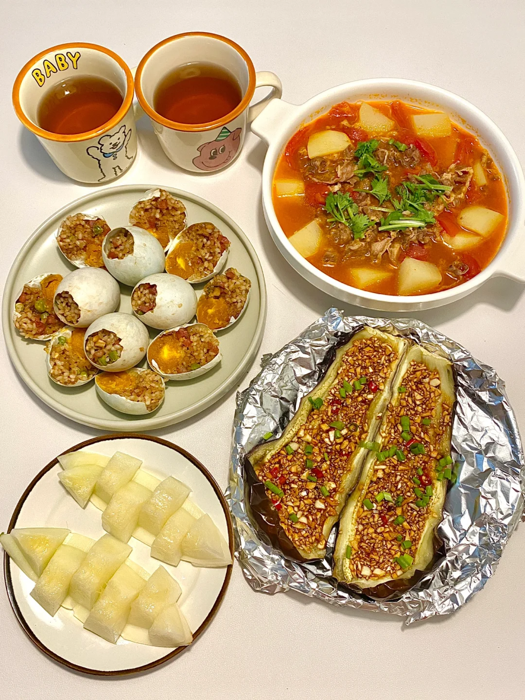 二人食｜🍅番茄土豆肥牛➕糯米蛋 味道绝了👍