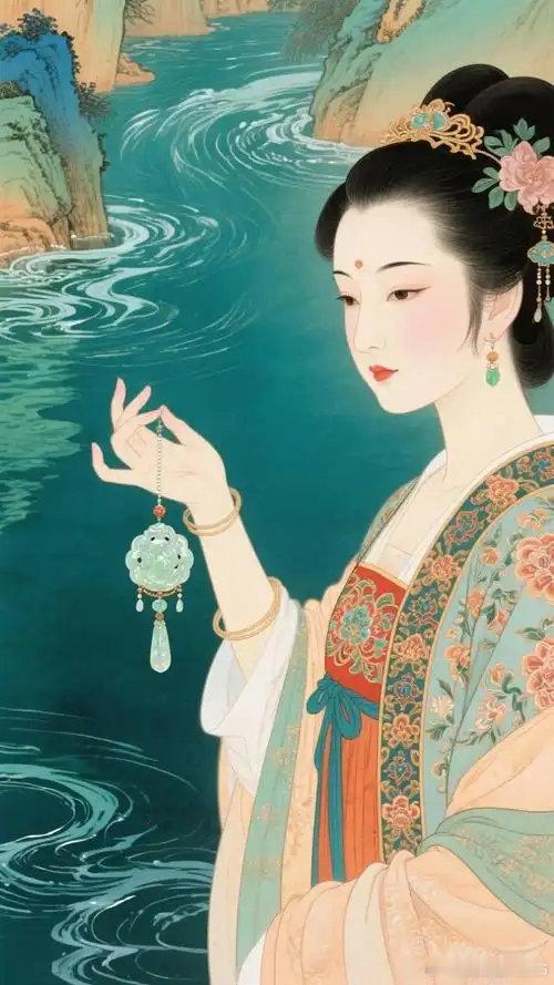 云山杂咏32/读曹植《洛神赋》

翩若惊鸿洛水旁，凌波照影化娇娘。
明眸善睐神盈采，皓齿含珠唇带香。
微步三摇心共暖，娥眉一蹙意同凉。
缕缕情思何处寄？悄然入梦伴陈王。

——图片来自百度，致谢作者！ ​​​​