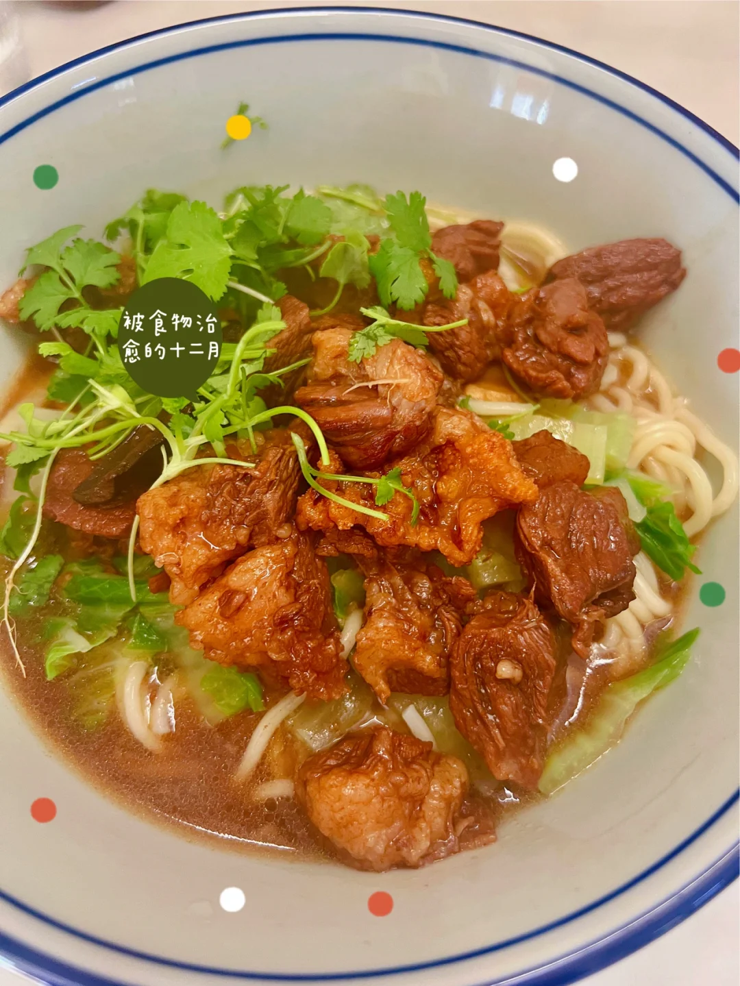 自种香菜｜红烧牛肉面