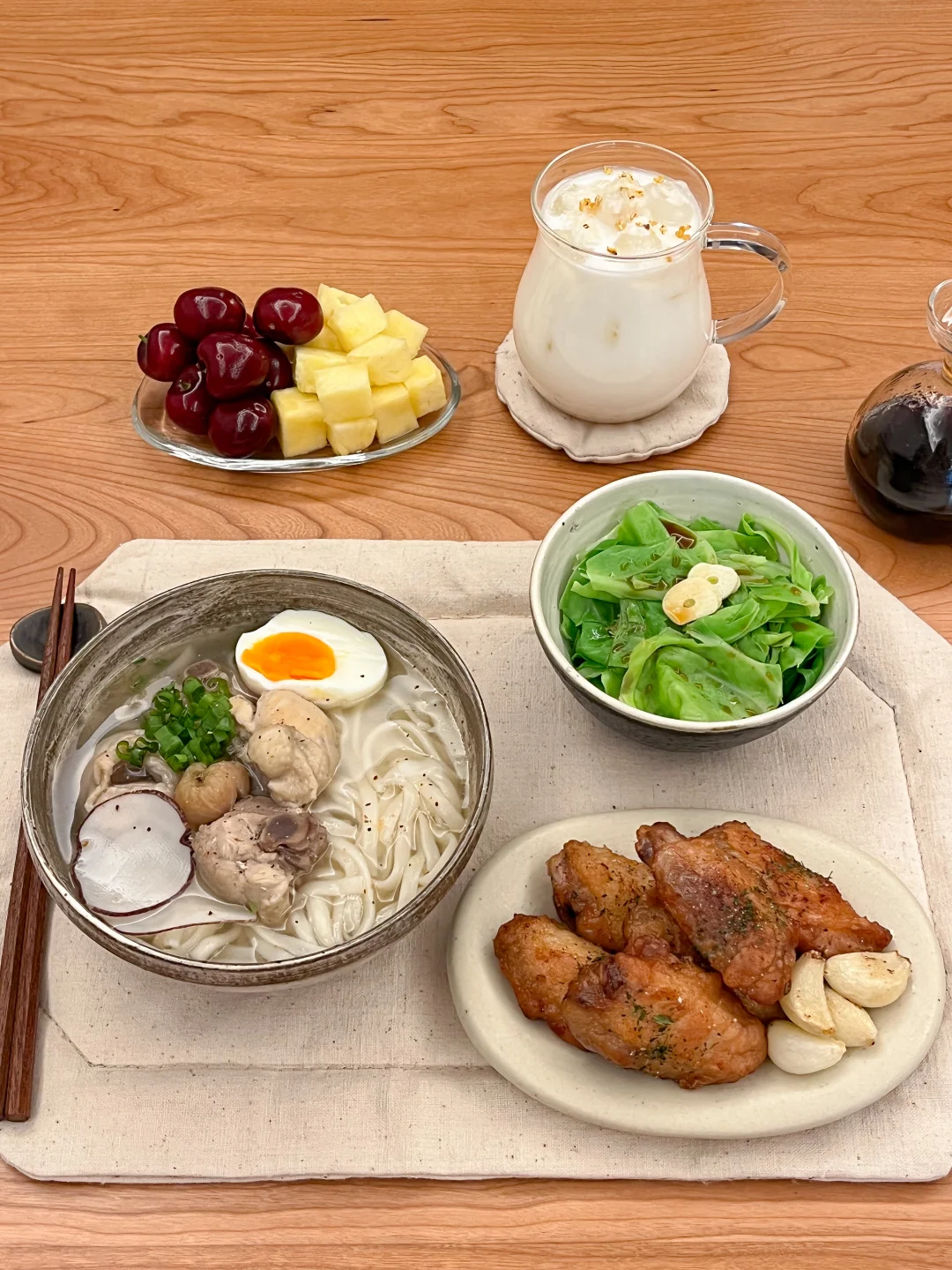 冬日暖食｜干贝鸡汤乌冬挂面🍜