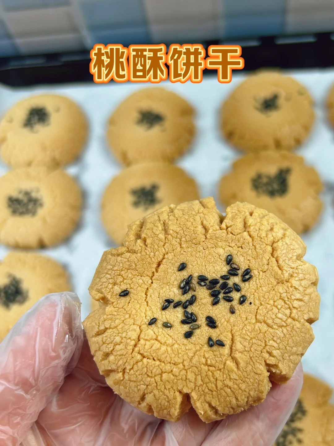 酥得掉渣的桃酥饼干保姆级教程，用猪油做的