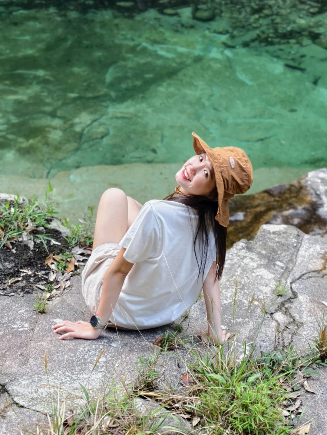 手机原图的龙潭江 桂林山水美得真实