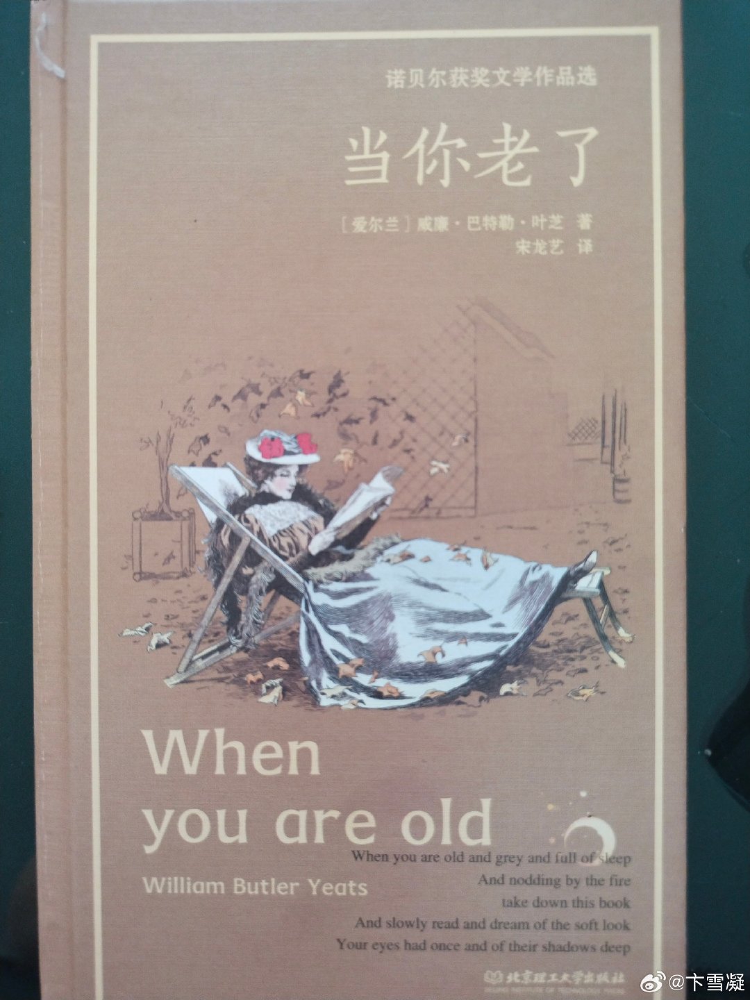 《当你老了》原来你在这里呀。嗯，即使红颜也有遗憾，奈何垂暮之年？最终是一场孤独的修行~~~ ​