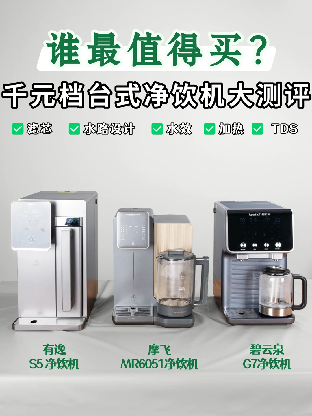 后悔买晚了❗3款千元净饮机横向大测评
