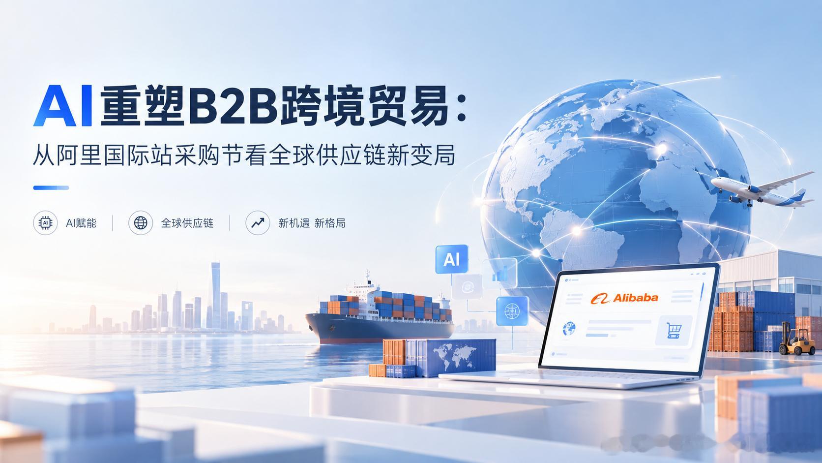 AI重塑B2B跨境贸易：从阿里国际站采购节看全球供应链新变局

在9月采购节的首周，阿里国际站交出了一份亮眼的成绩单：买家端GMV同比增长近20%。在当前全球宏观经济环境错综复杂、传统外贸承压的背景下，这一数据不仅点燃了全球买家的年末补货季，更集中折射出B2B跨境电商在结构演变、供需匹配以及技术 ​